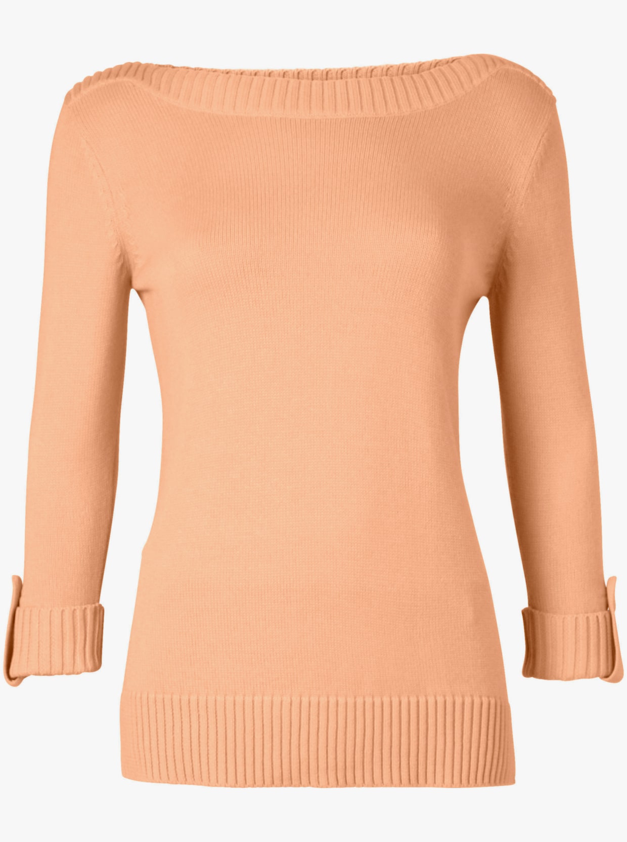 Pullover met 3/4-mouwen - apricot