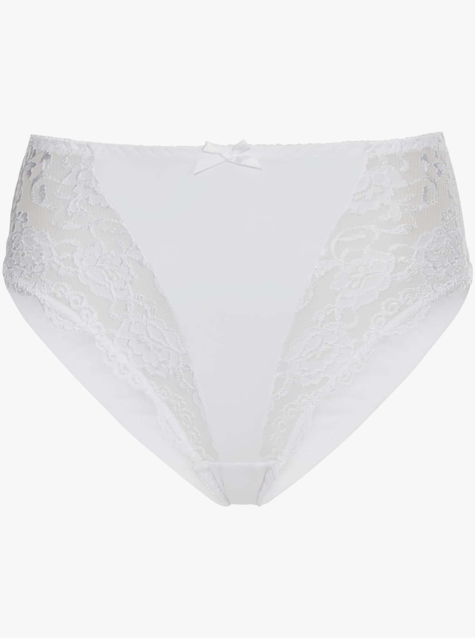 Sassa Slip mit seitlichen Einsätzen - weiß + schwarz