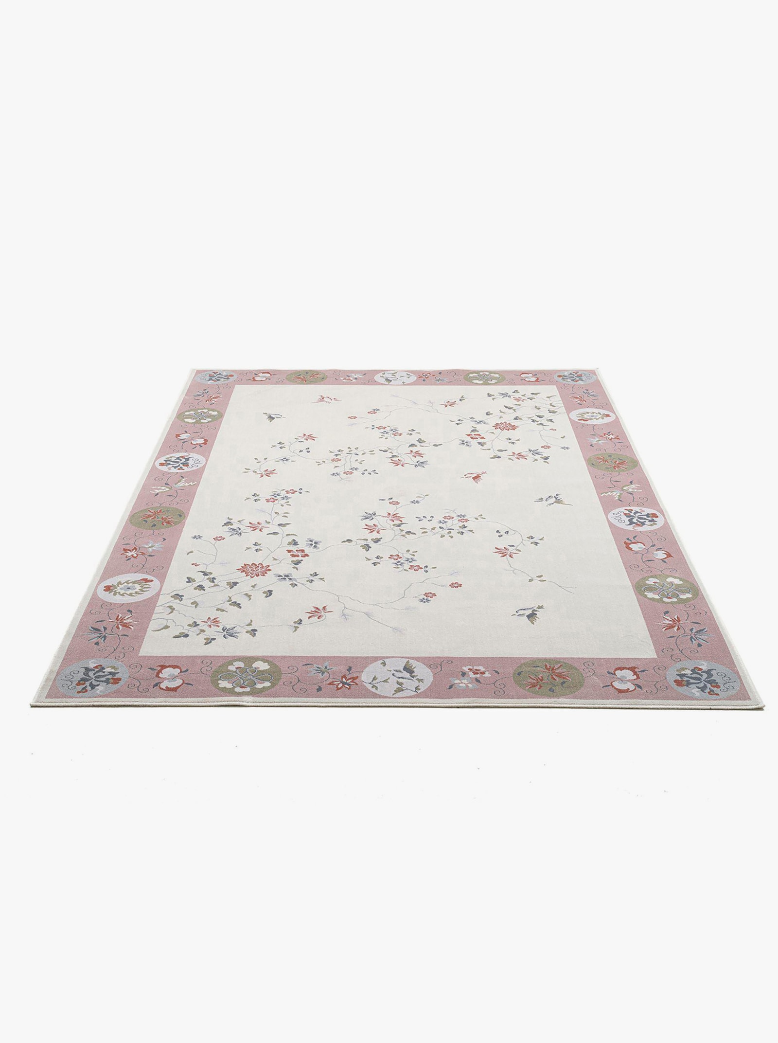 Theko Teppich - rosa