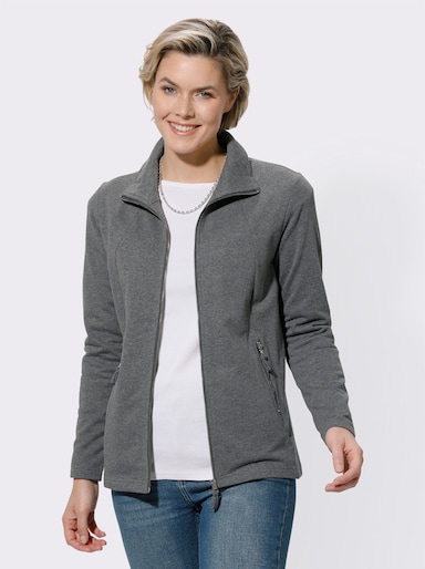 Shirtjacke - anthrazit-meliert