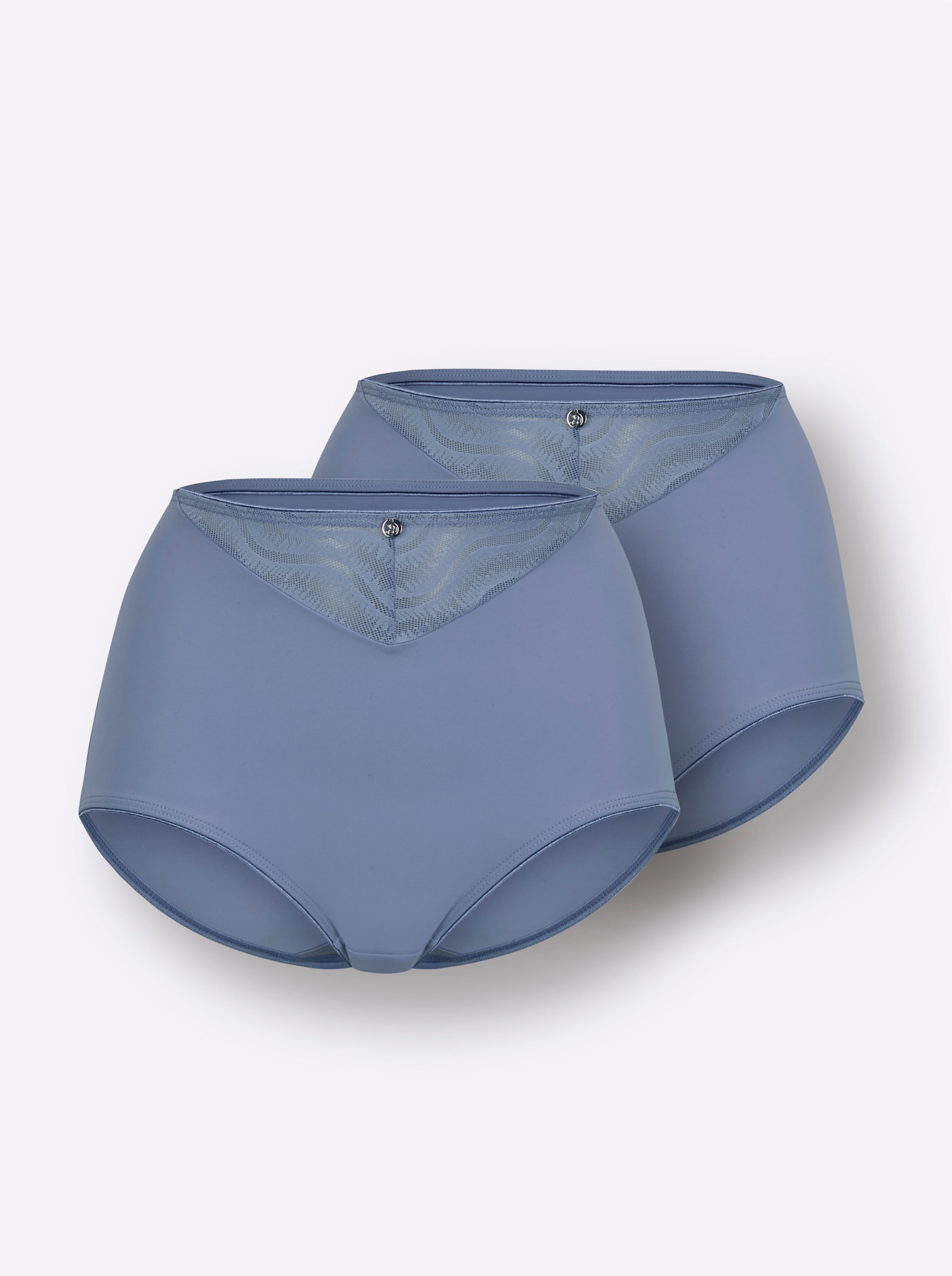 2X Taubenblau Taillenslip