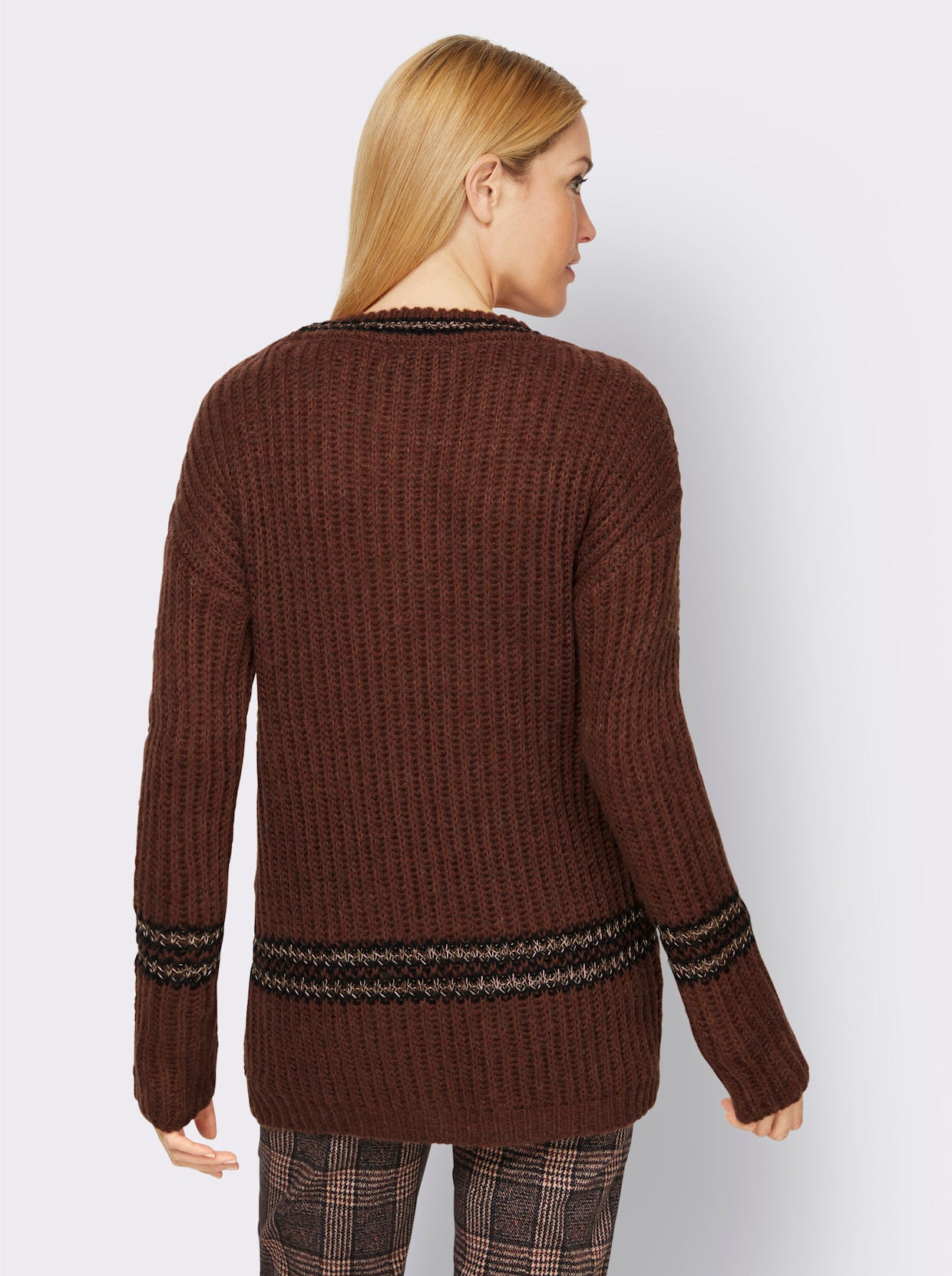 heine Pull - marron-chocolat chiné