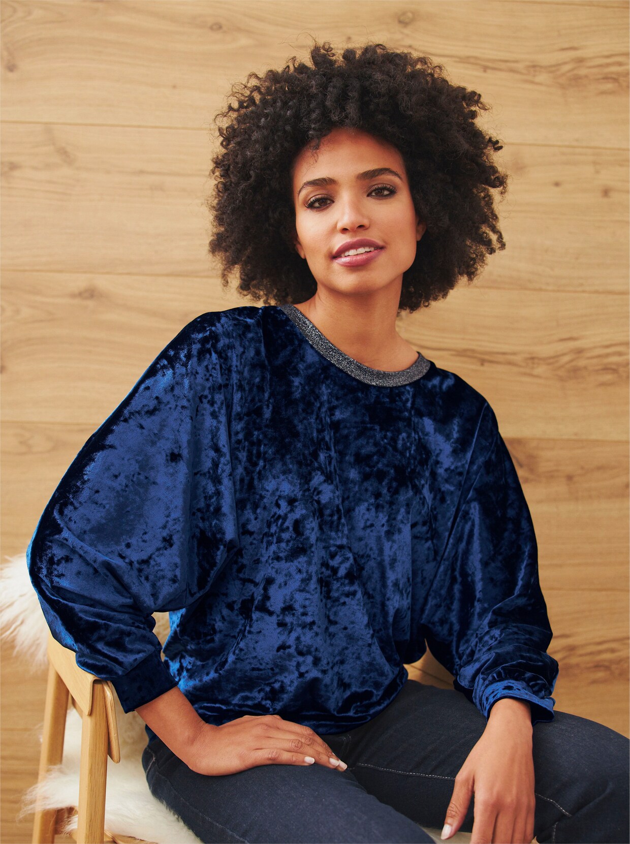 heine Fluwelen shirt - marine