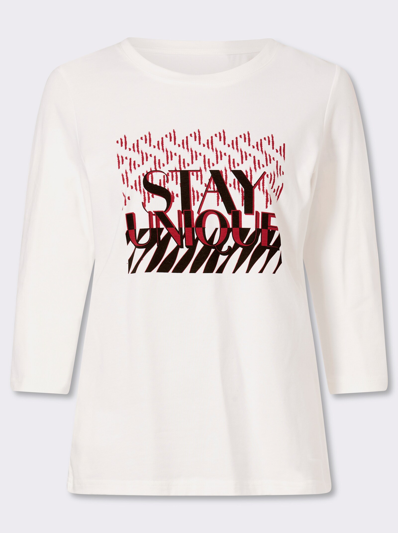 heine 3/4-Arm-Shirt mit Lettering-Print - ecru