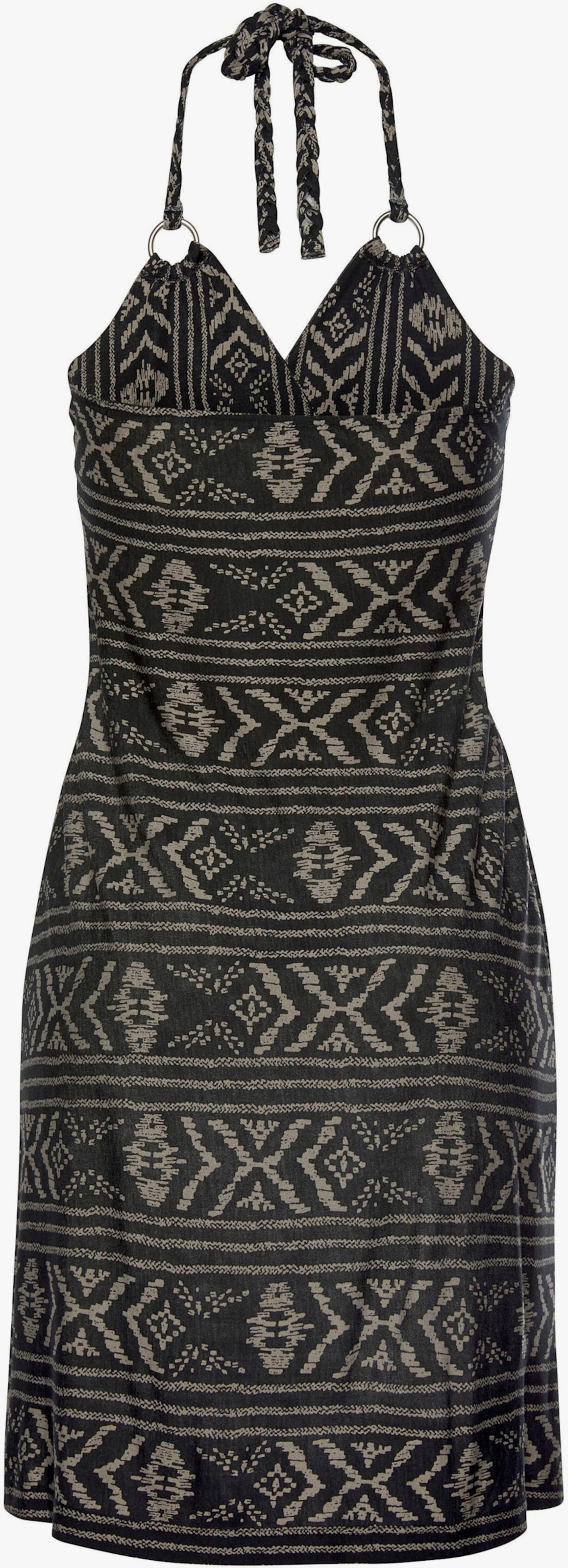 LASCANA Robe dos nu - noir-crème imprimé