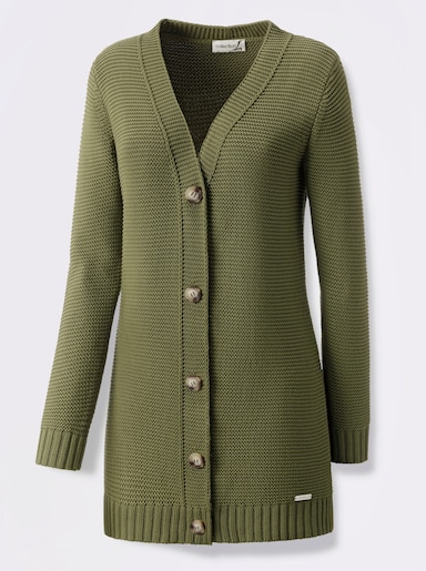 Strickjacke - oliv