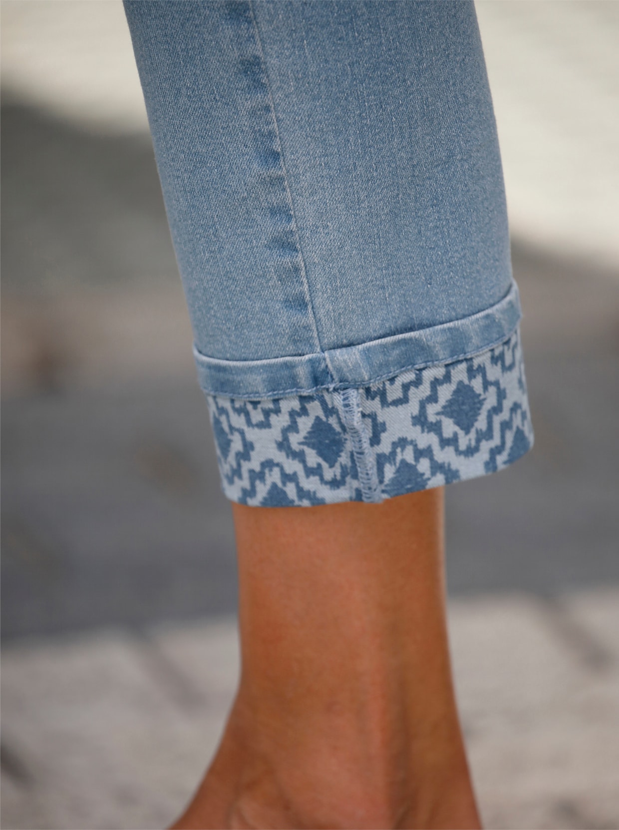 Ankle jeans - blue-bleached