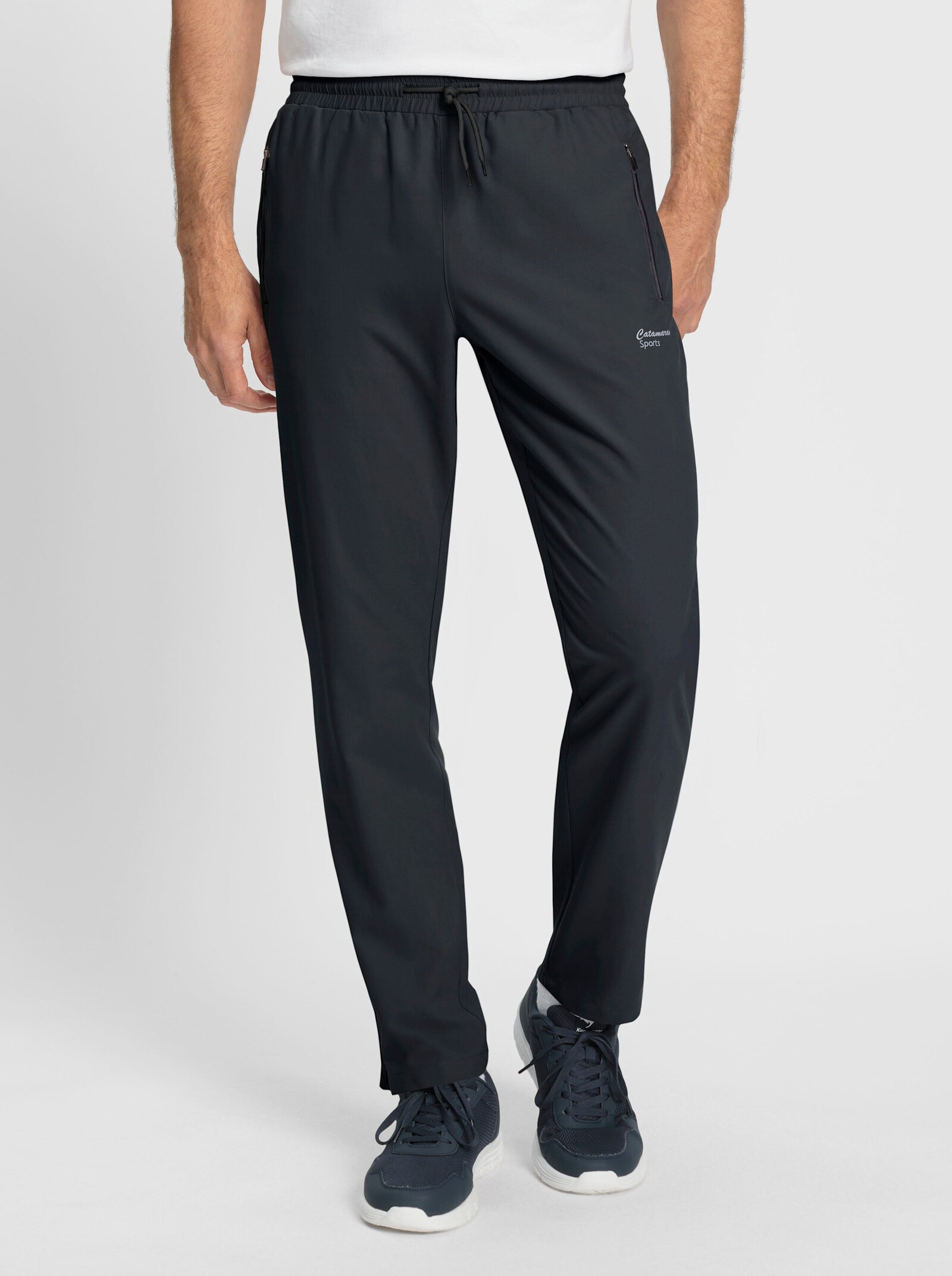 Catamaran Sports Sporthose mit Reißverschluss am Saum - schwarz