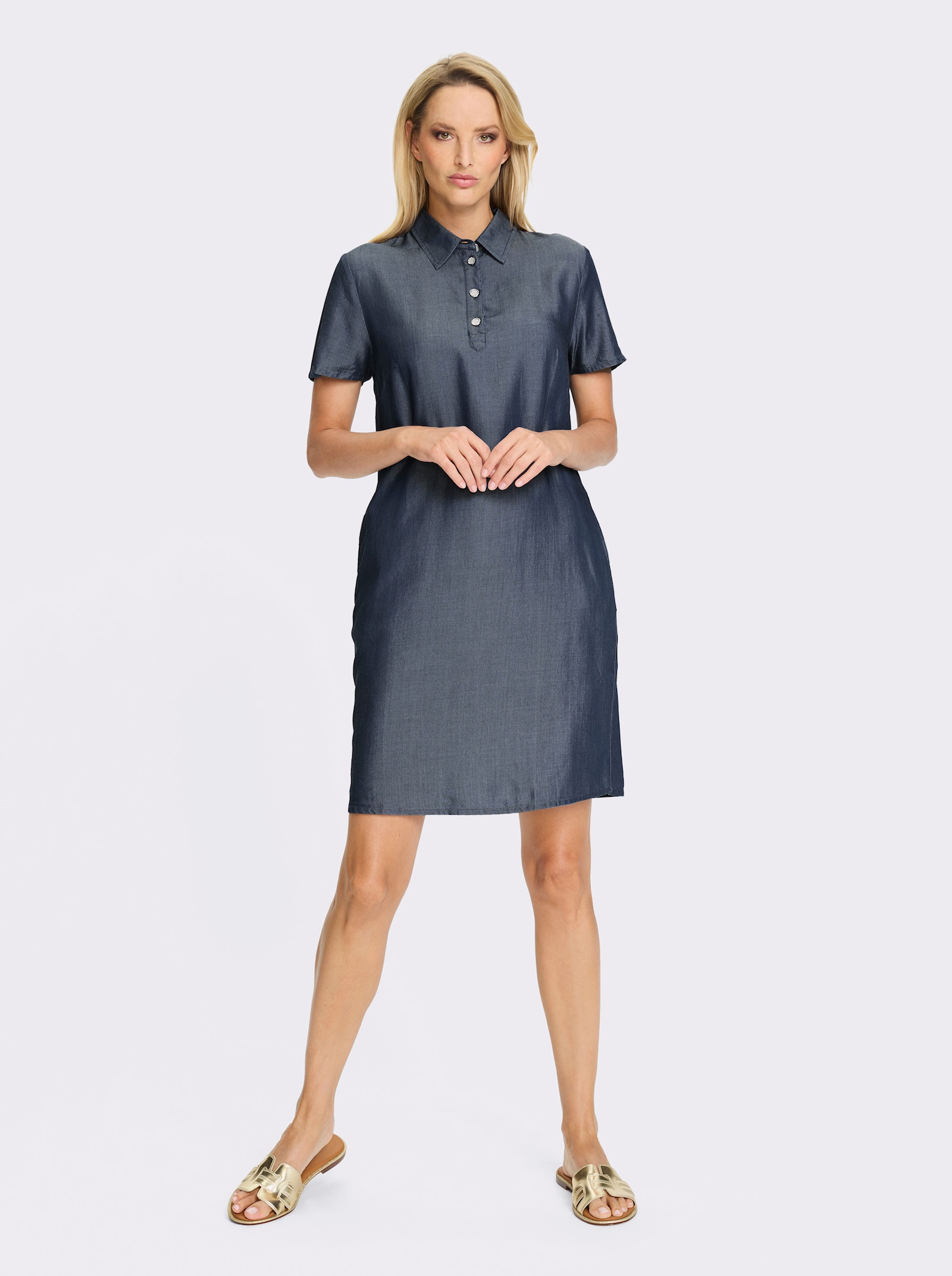 heine Polokleid mit Nahttaschen - dark blue