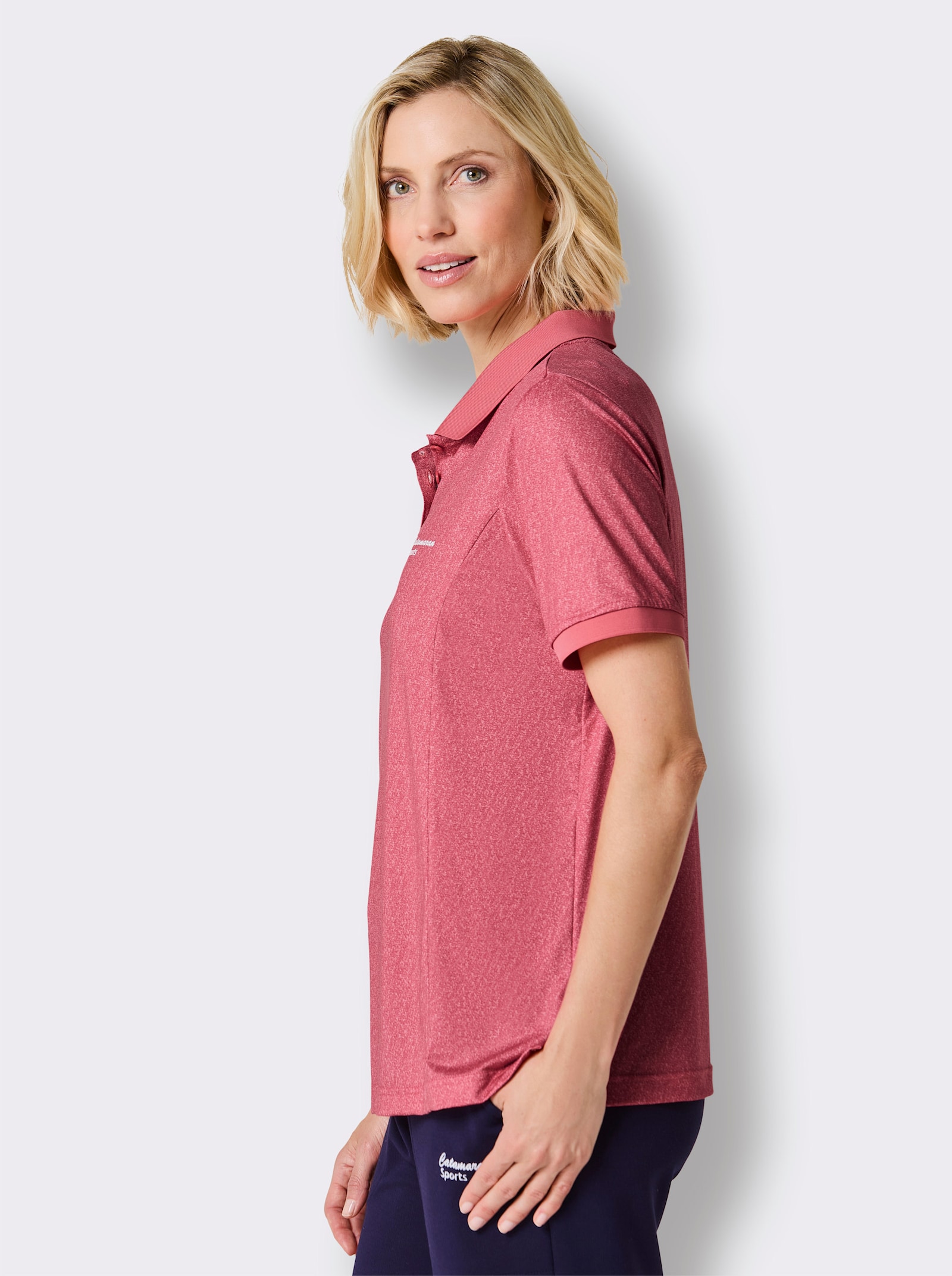 Catamaran Sports Funktionsshirt mit Seitenschlitzen - grapefruit-meliert