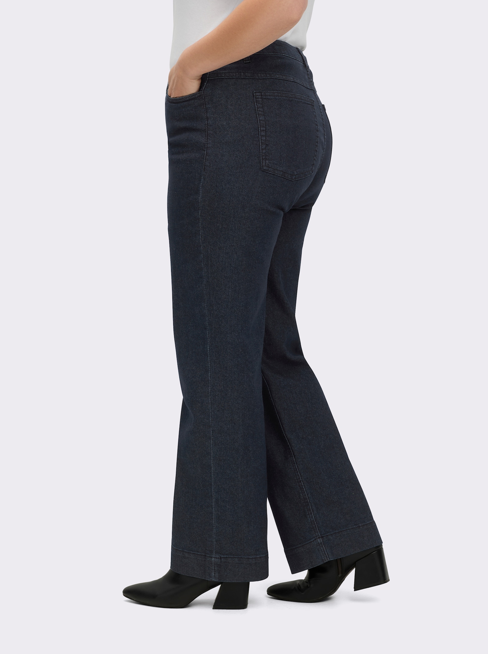 Jeans mit weitem Bein - dark blue