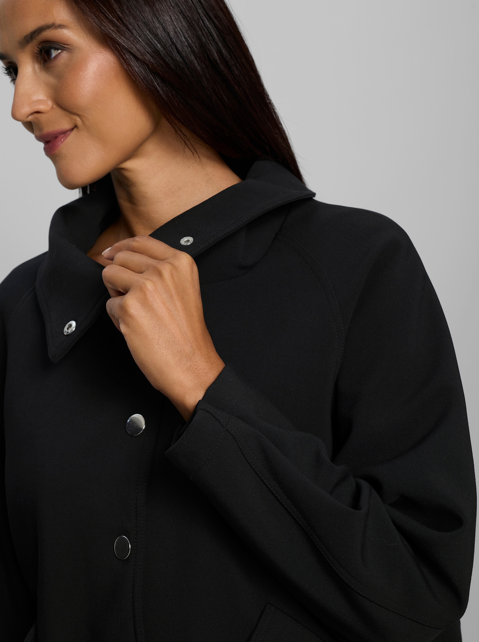 heine Übergangsjacke mit Umlegekragen - schwarz