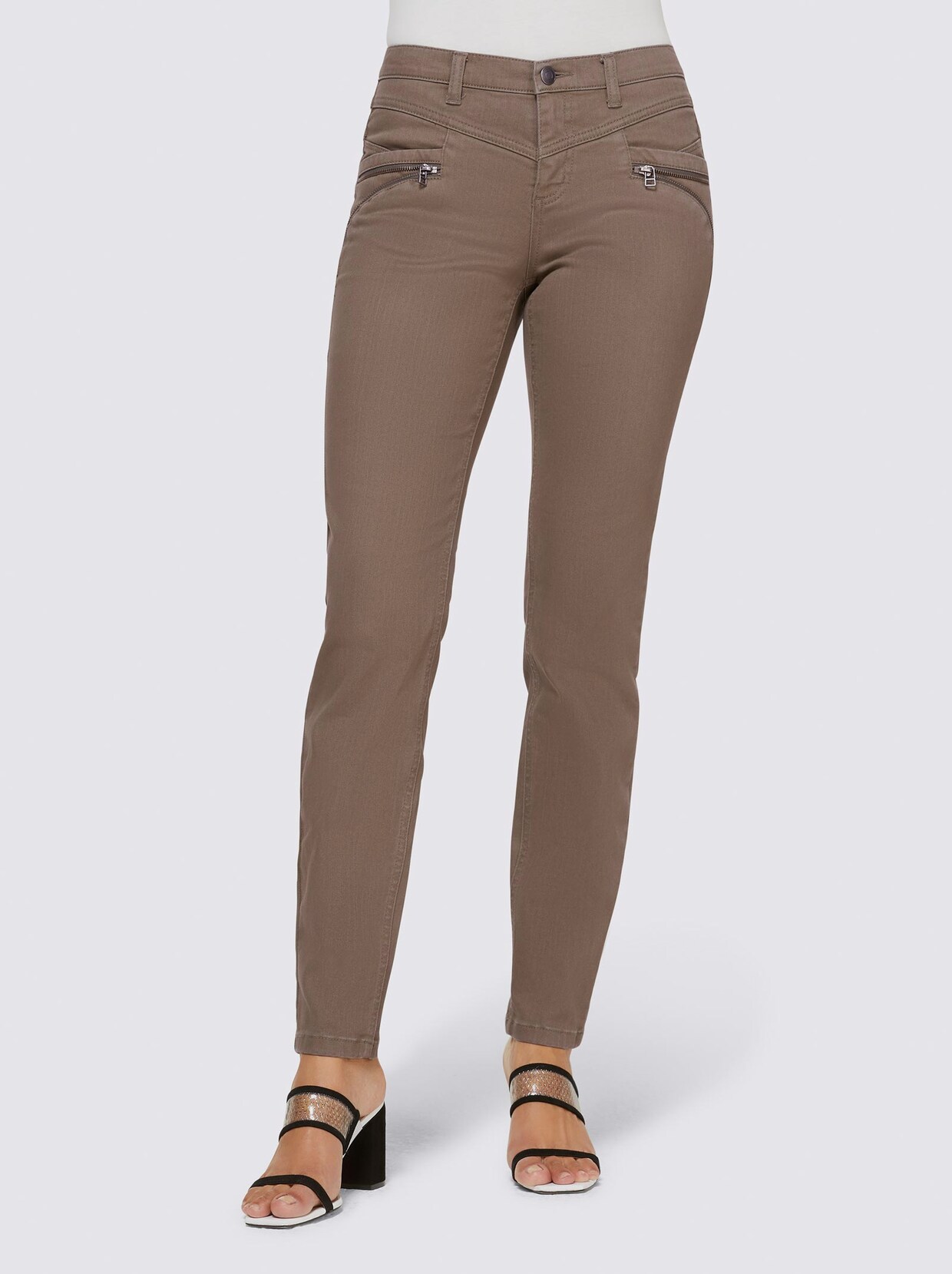 Linea Tesini Twill-Hose - khaki