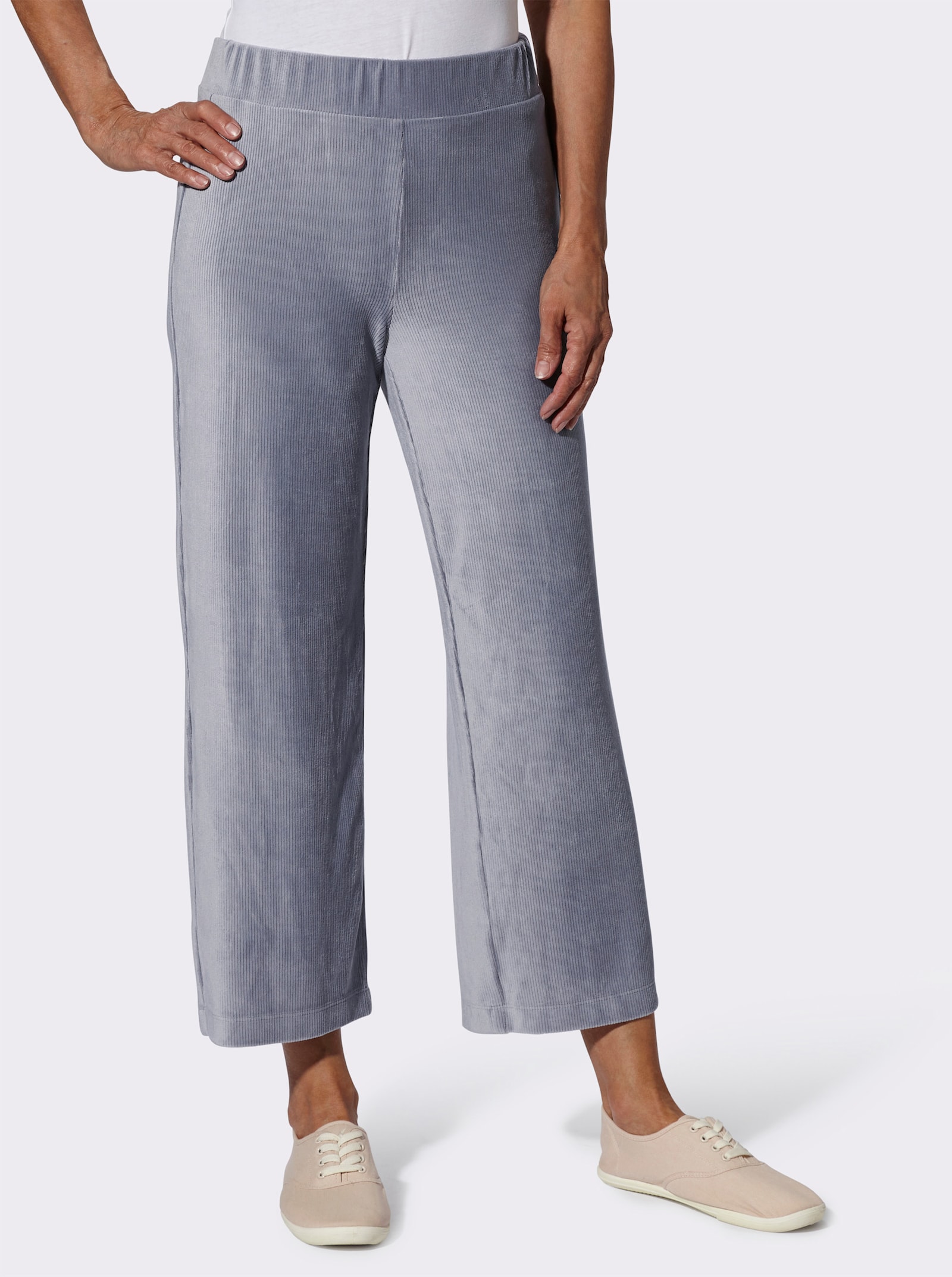 7/8-Hose mit Rundum-Dehnbund - taubenblau