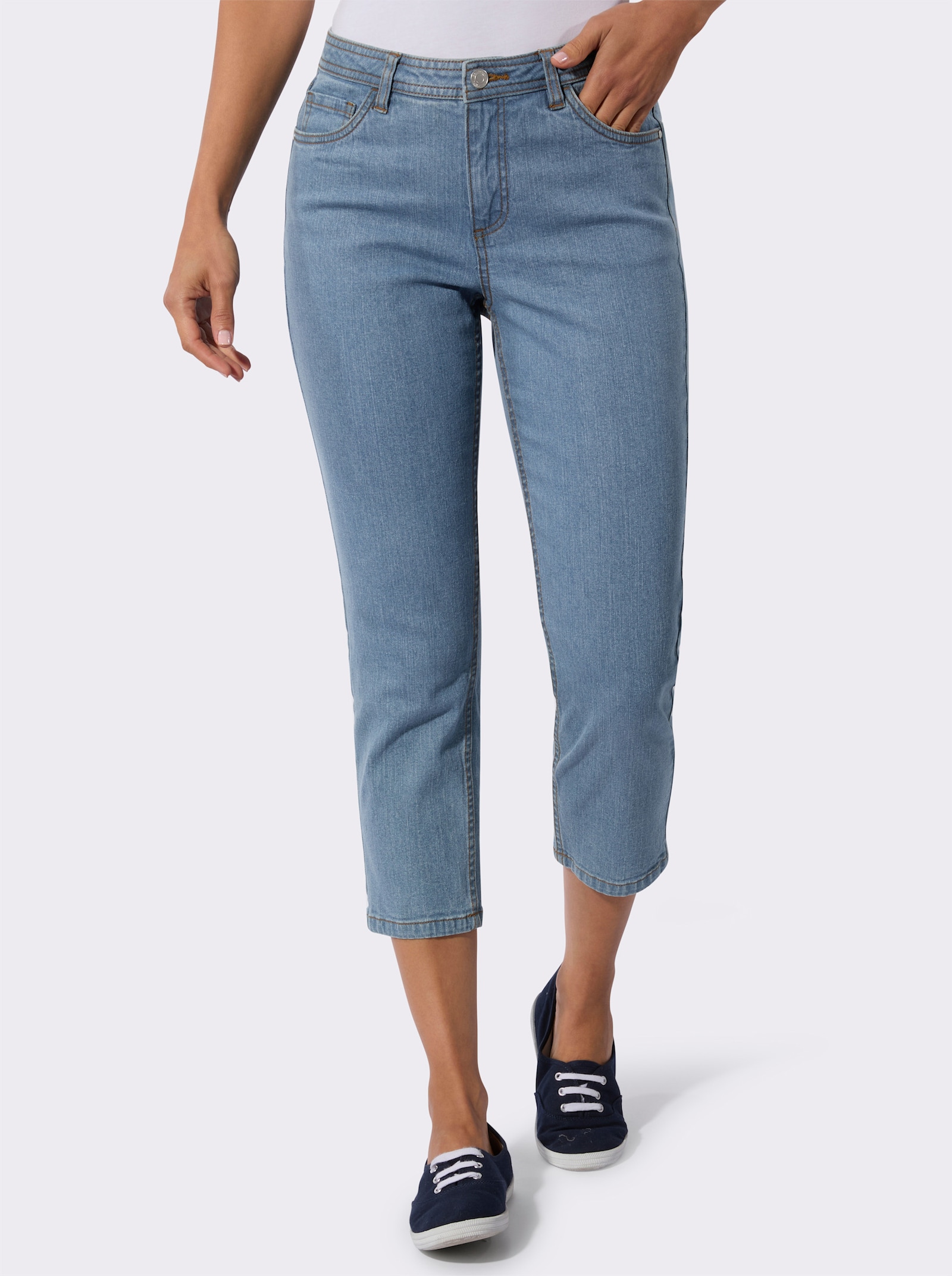 5-Pocket-Jeans mit Stretch-Anteil - blue-bleached
