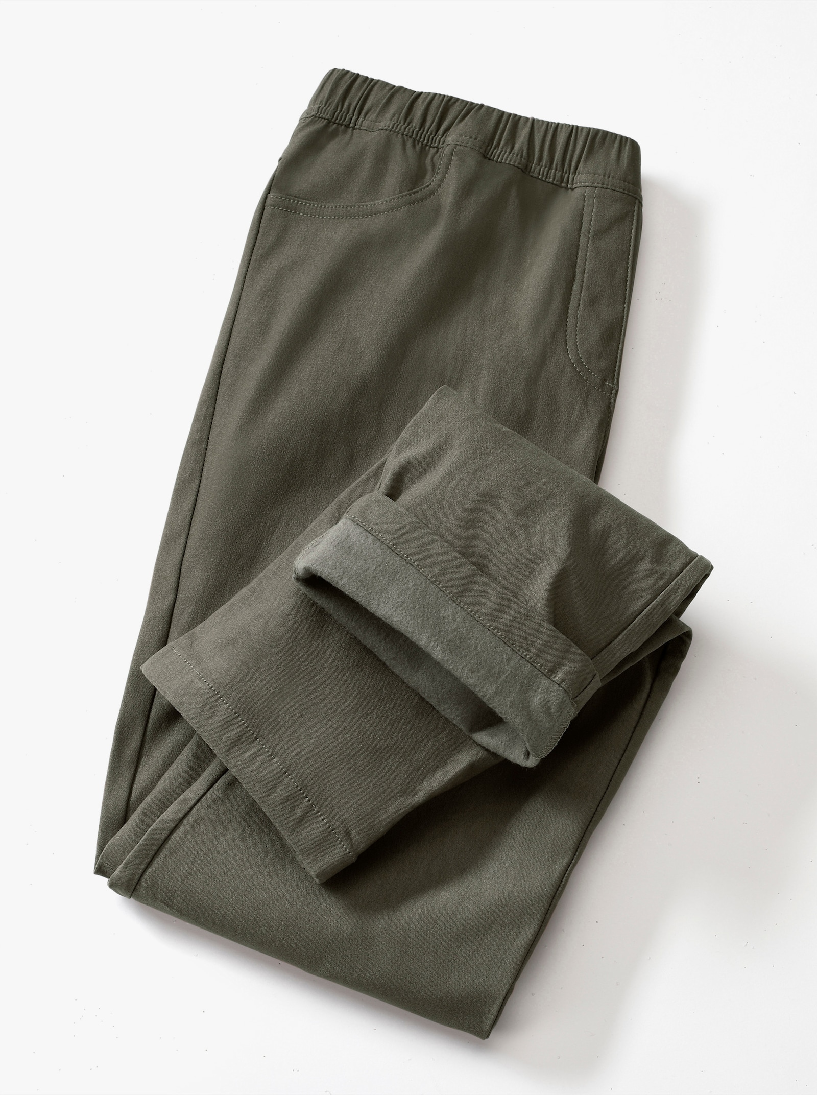Broek van binnen opgeruwd - kaki