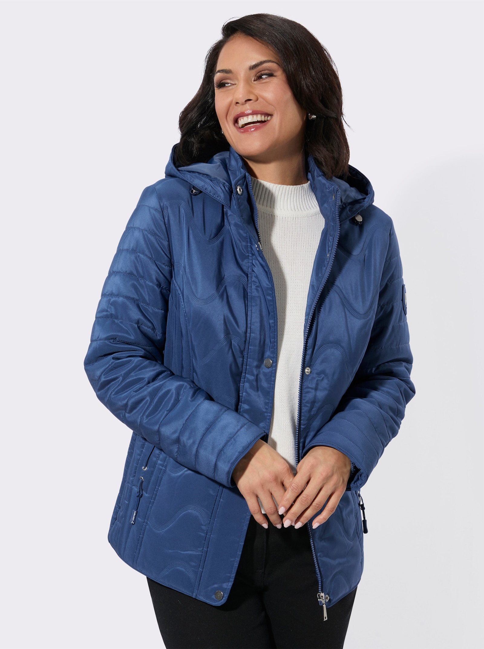 Steppjacke mit Windstopper - jeansblau