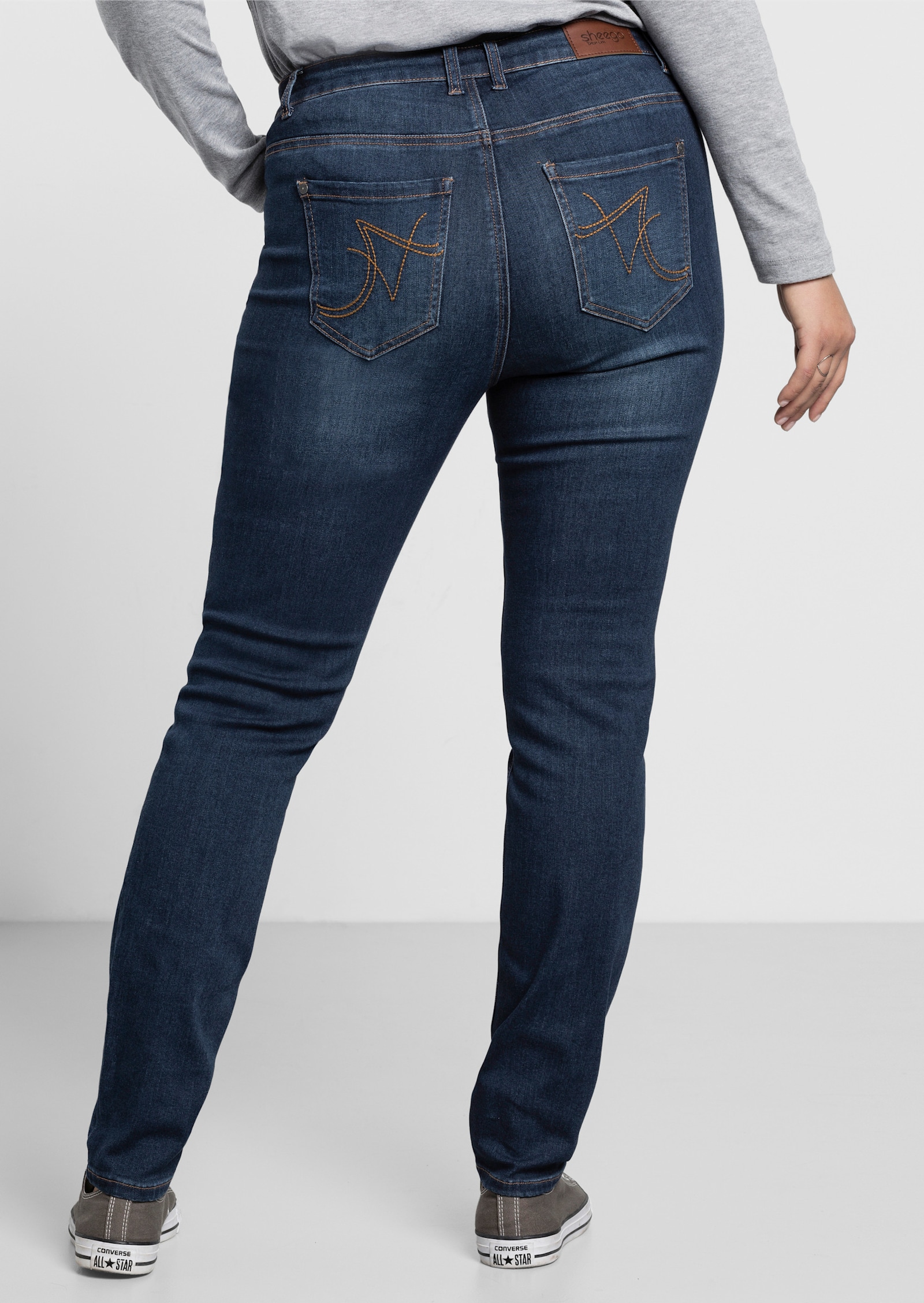 sheego Skinny jeans in 5-pocketsmodel - dark blue denim