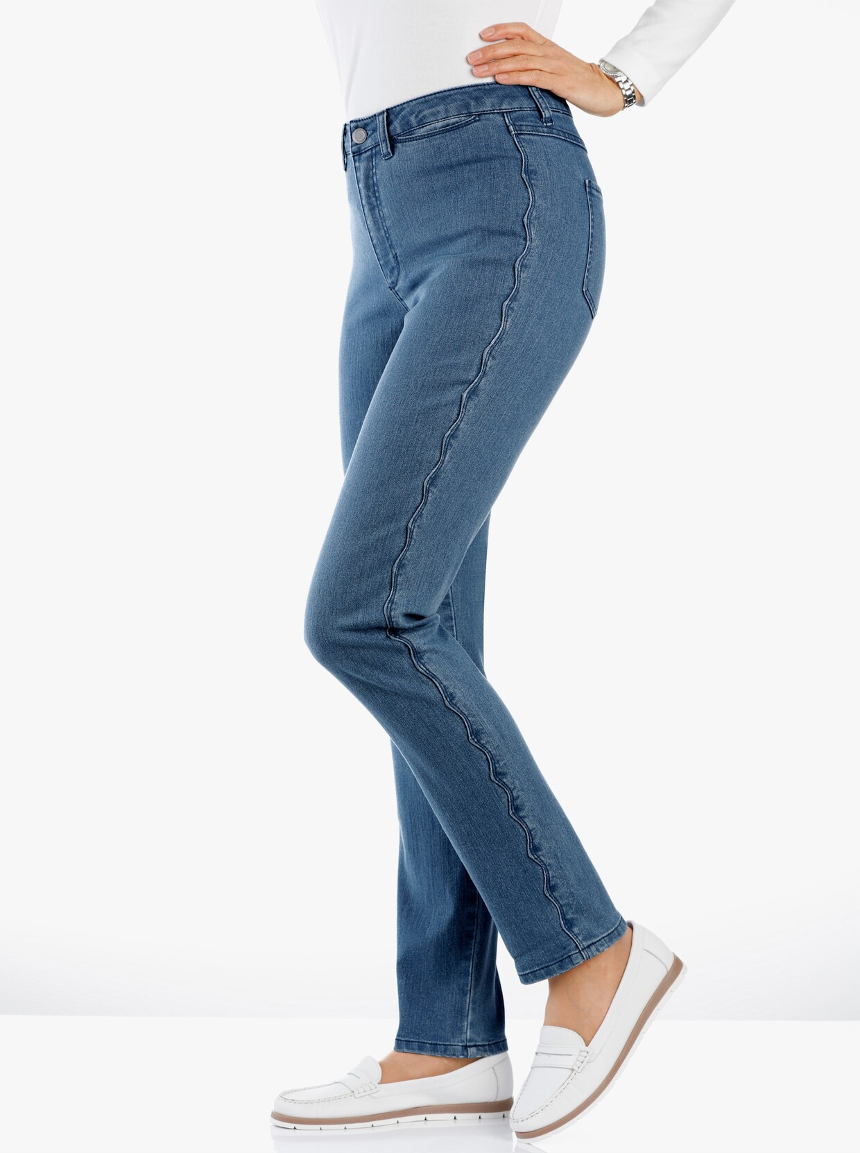 Jeans - blue-bleached