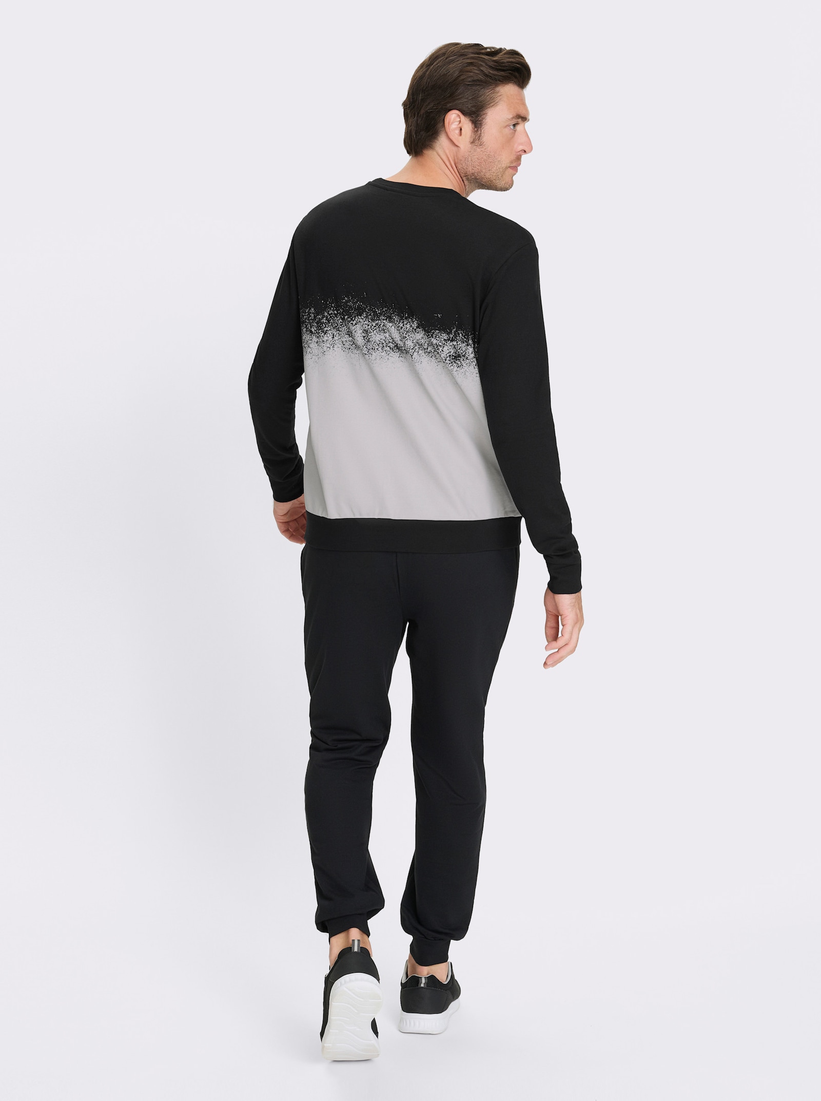 Catamaran Sports Freizeitanzug mit elastischen Bündchen - schwarz-hellgrau