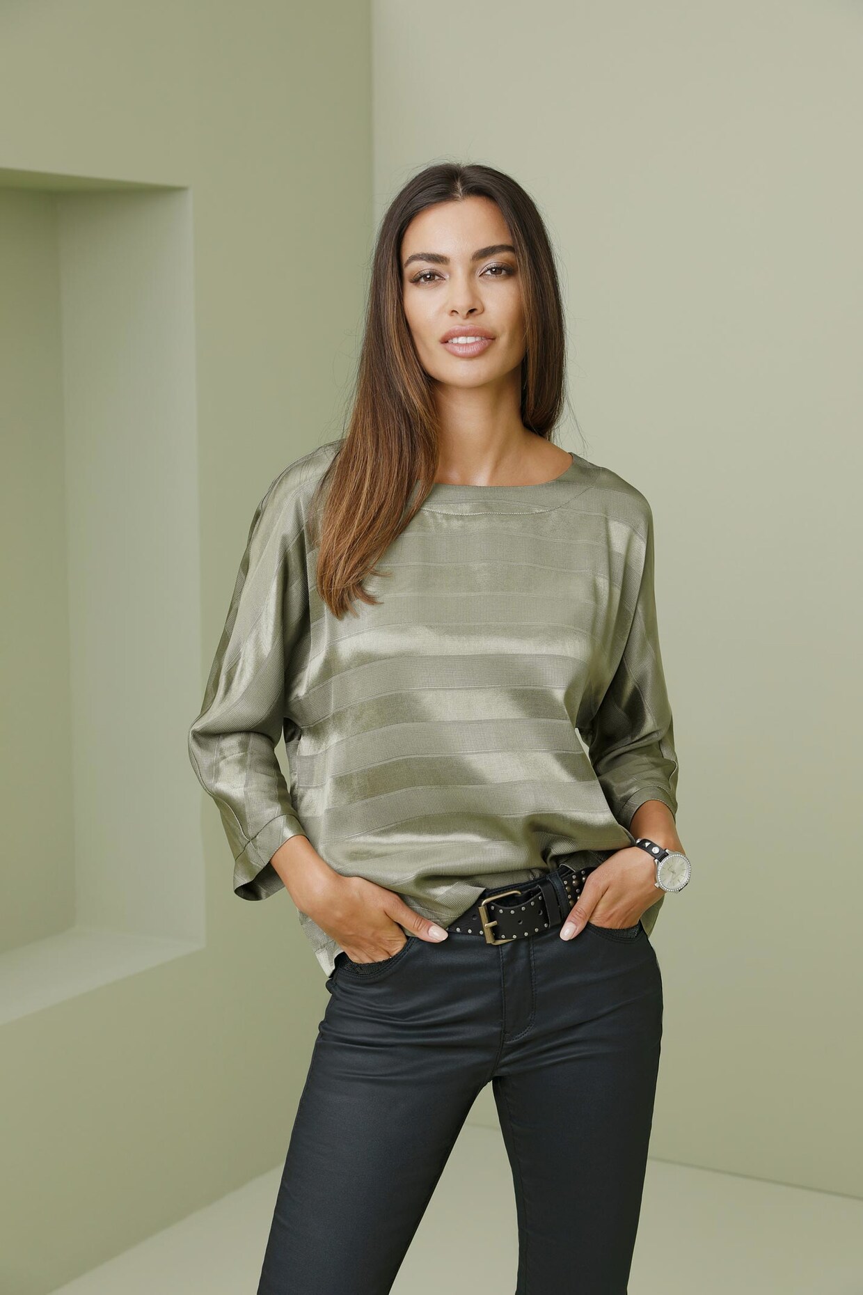 Rick Cardona Bluse - khaki