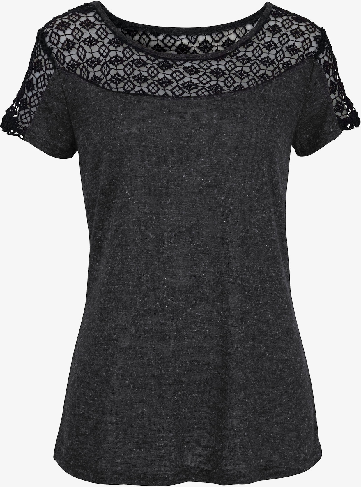 Vivance Shirt met korte mouwen - antraciet gemêleerd