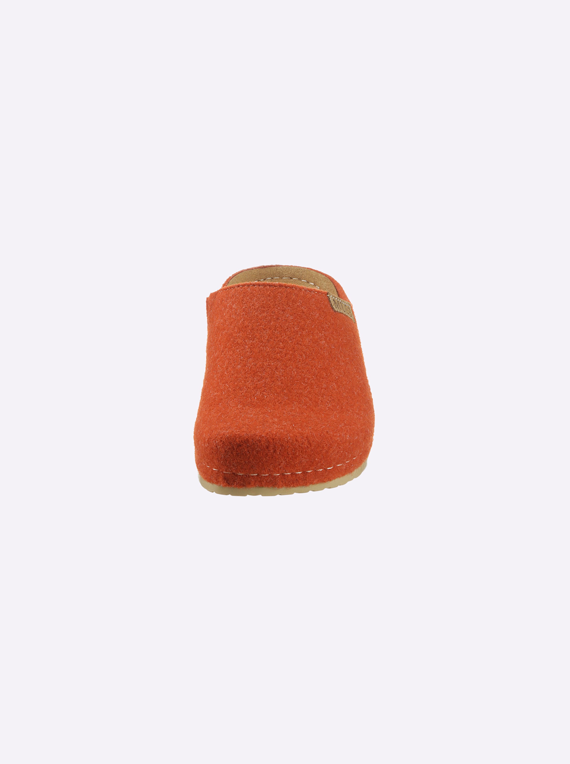 LED Innen günstig Kaufen-Pantoffel in orange von Mubb. Pantoffel in orange von Mubb <![CDATA[Pantoffel von Mubb im wärmenden Mix aus Filz und Wolle. Innen aus Wolle und Leder. Gedämpfter Auftritt dank Antishock-System. Rutschhemmende, flexible PU-Laufsohle. Weite H für kräfti