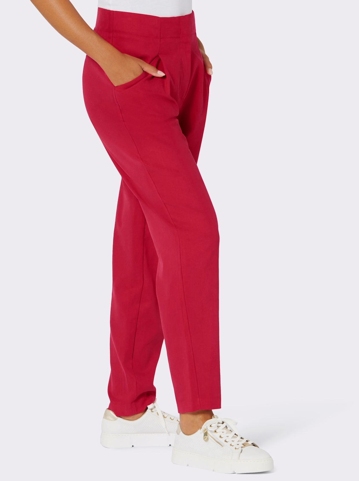 Bundfaltenhose - rot