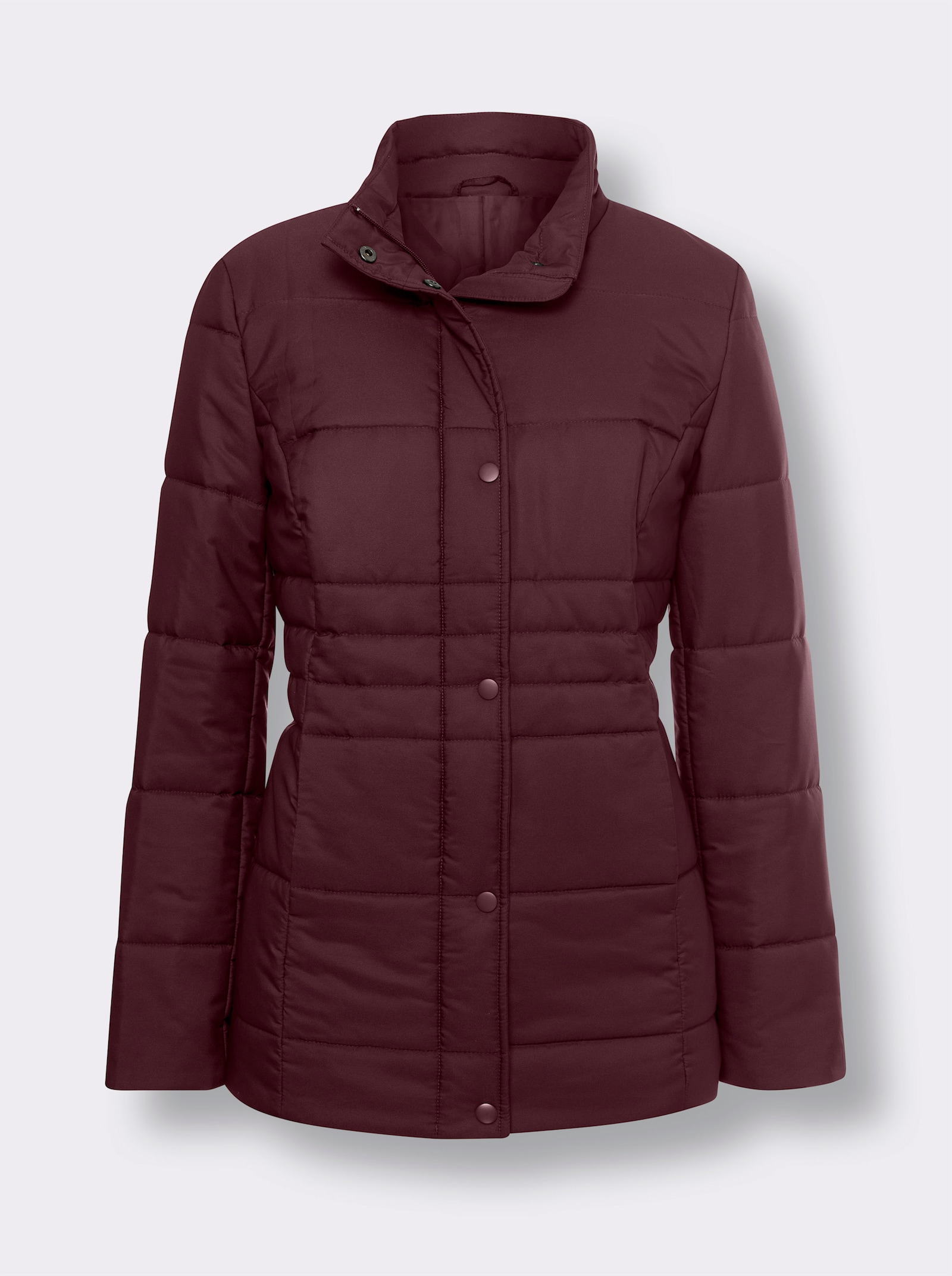 Steppjacke mit Stehkragen - burgund