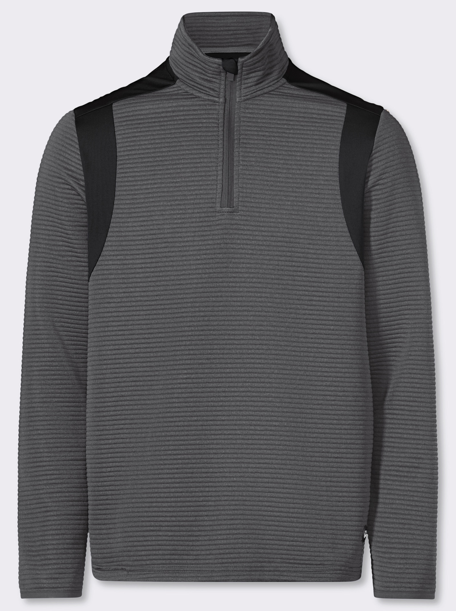 Catamaran Sports Sweatshirt mit Einsätzen - schwarz-meliert