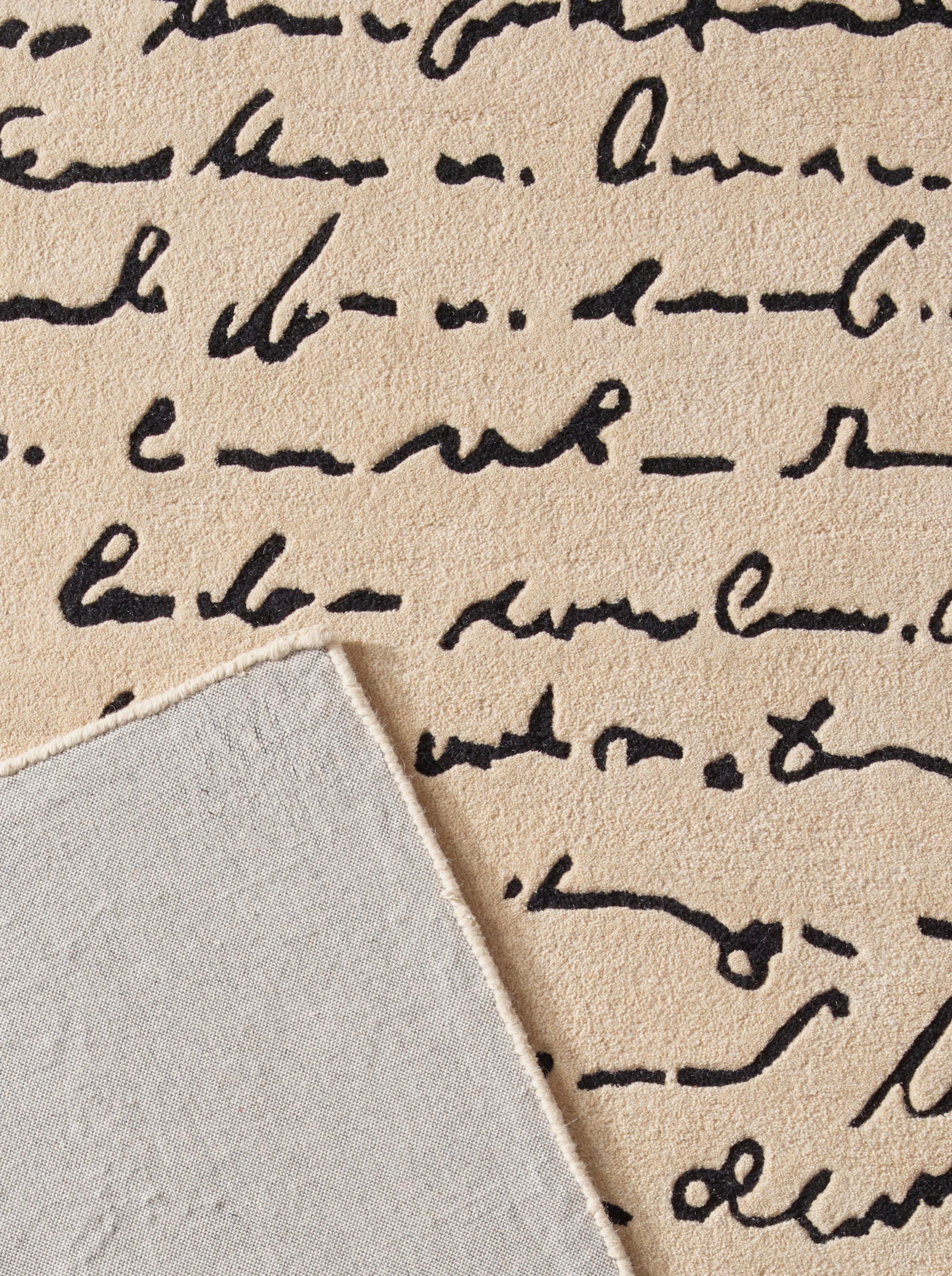 Impressionen Teppich - beige-schwarz