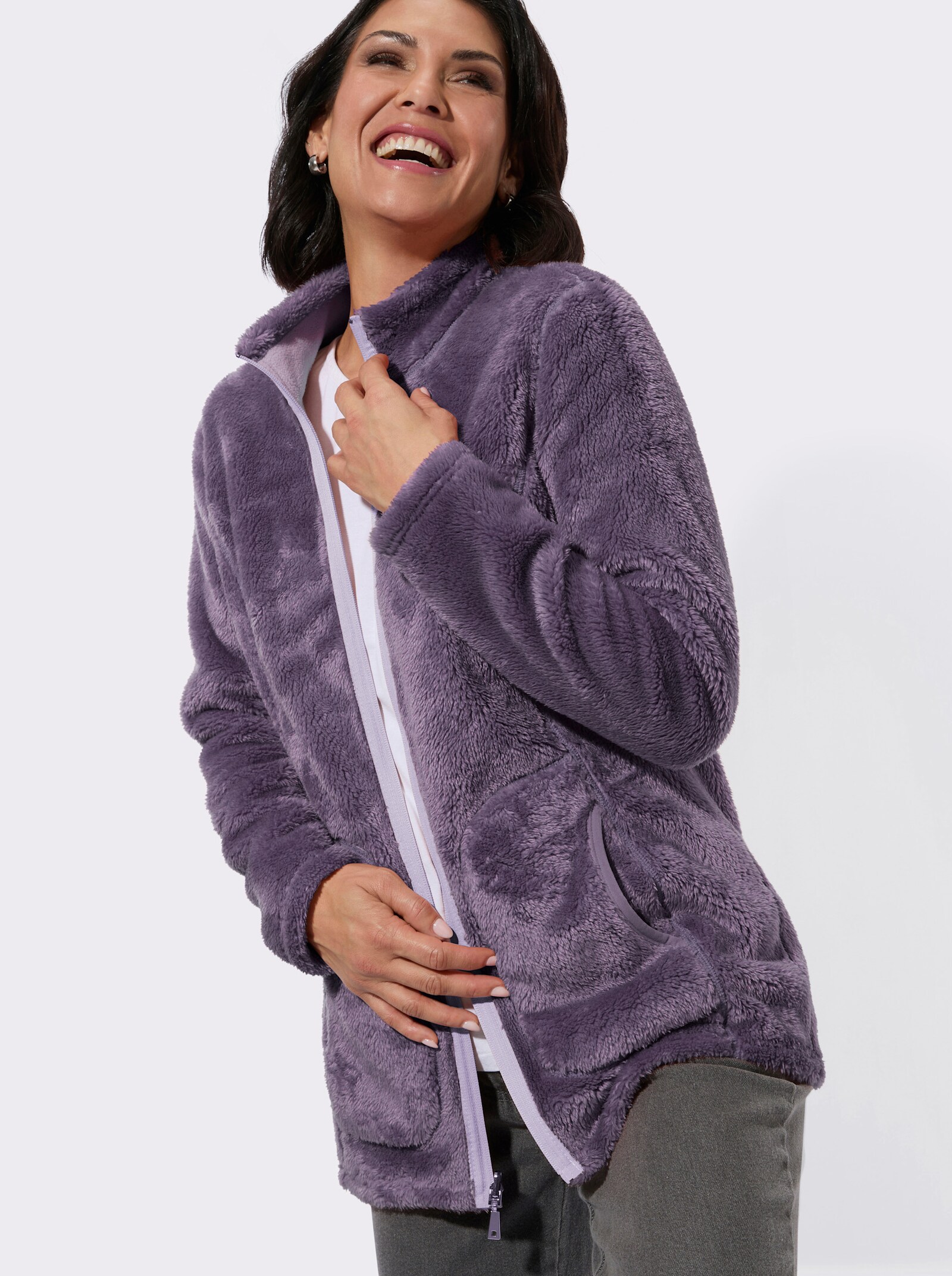 Wendejacke mit Wende-Funktion - flieder-feige