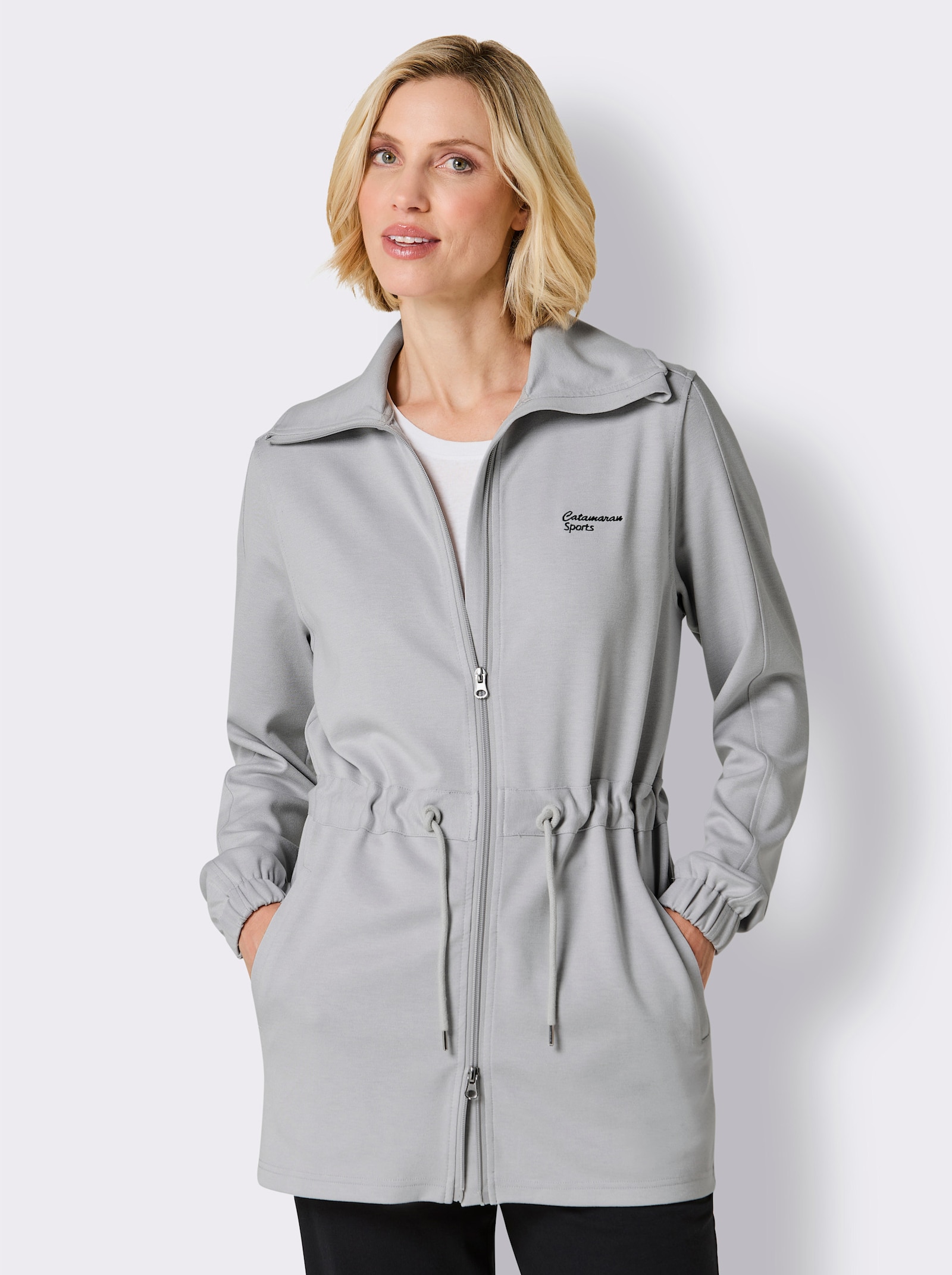 Catamaran Sweatvest - grijs gemêleerd