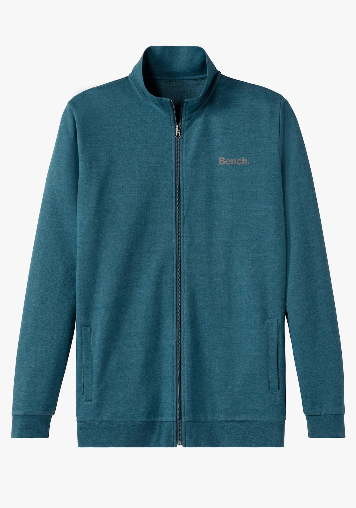 Sweatjacke - petrol-meliert