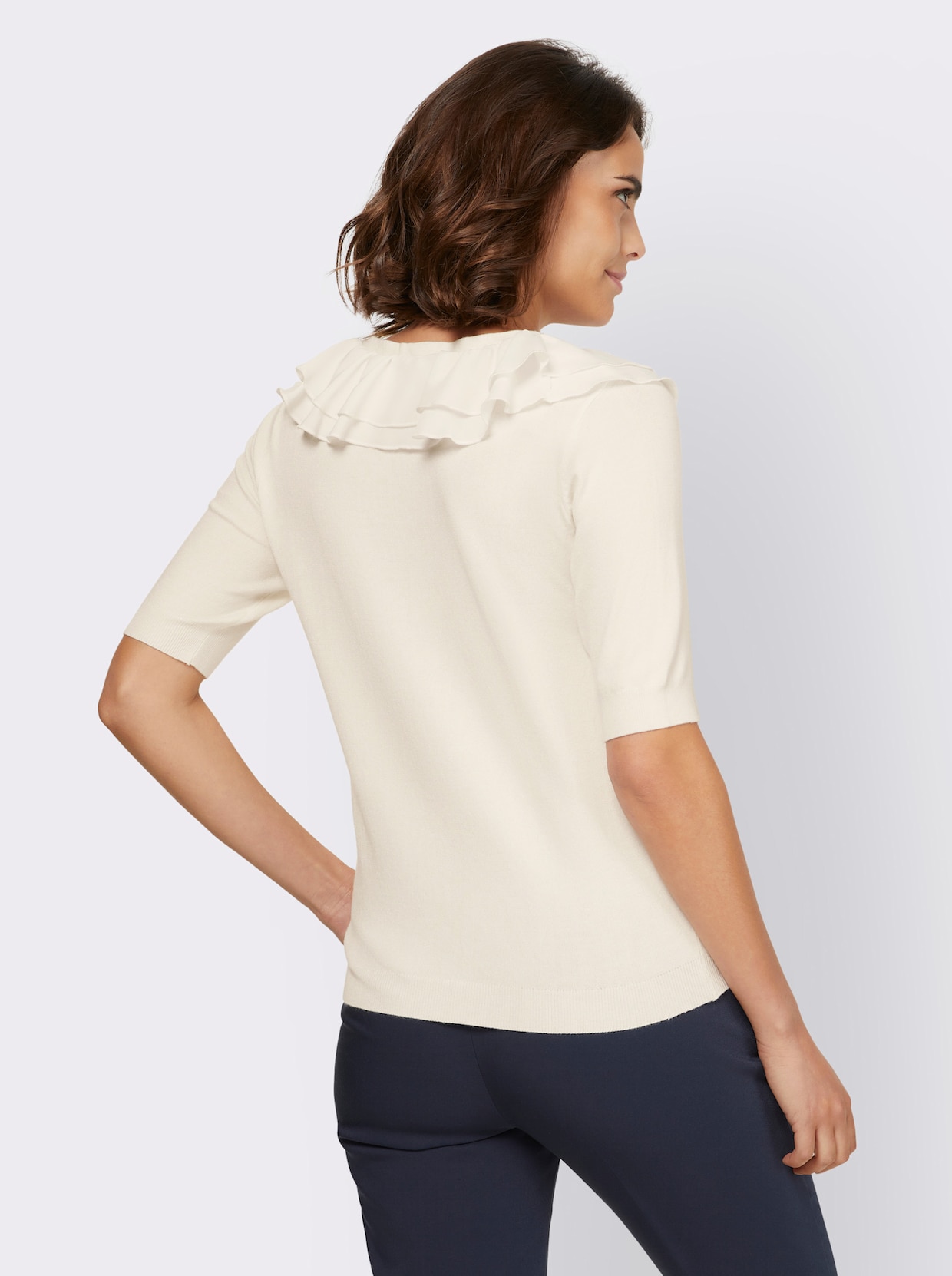heine Pullover met ronde hals - ecru