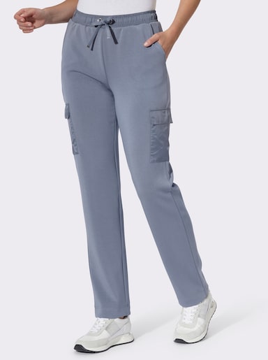 heine Jerseyhose mit Glitzer-Applikation - taubenblau