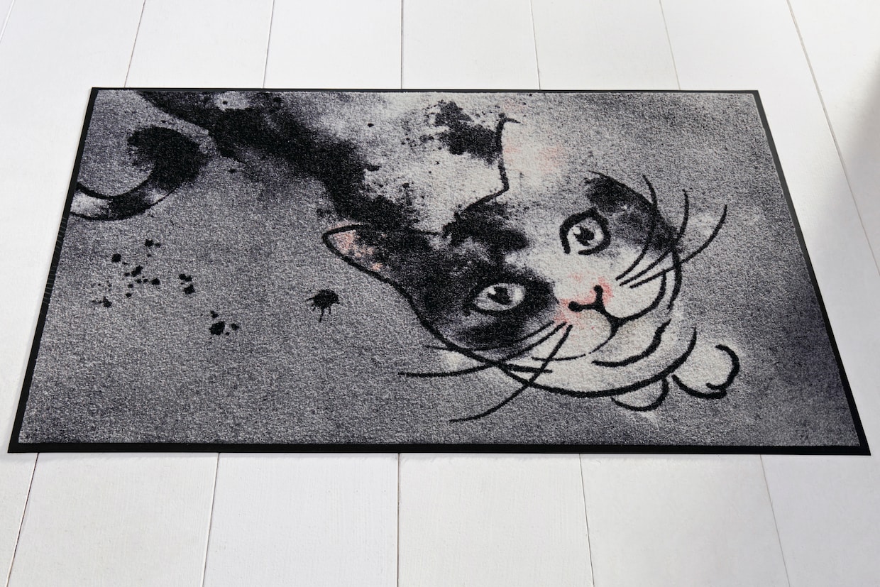 wash+dry by Kleen-Tex Voetmat - grijs