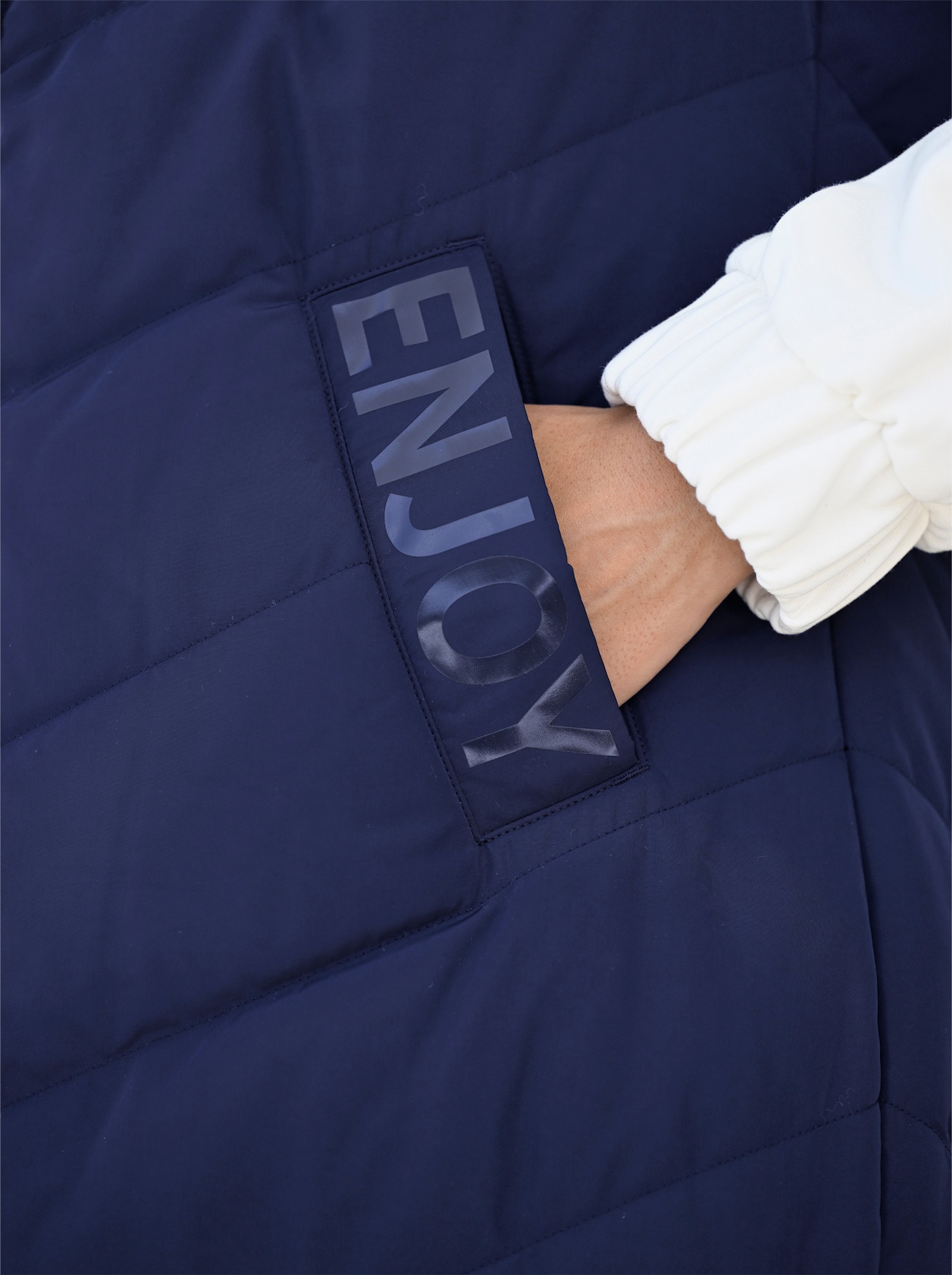 heine Gilet réversible avec fentes latérales - marine-orange