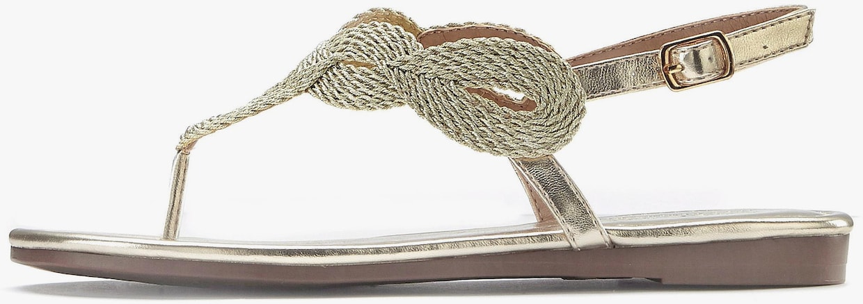 LASCANA Teenslipper - goudkleur