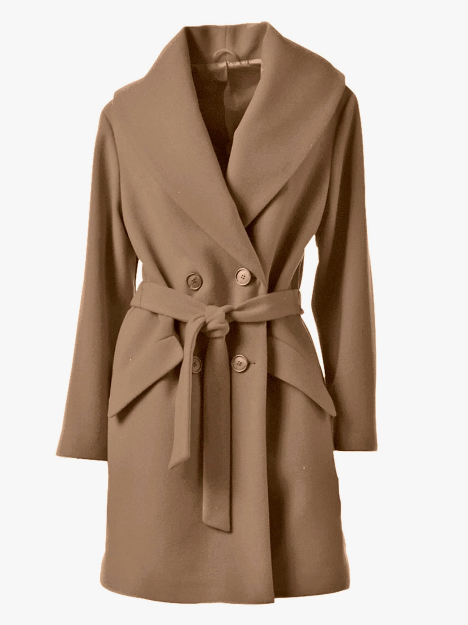 heine Wolljacke mit Schalkragen - camel