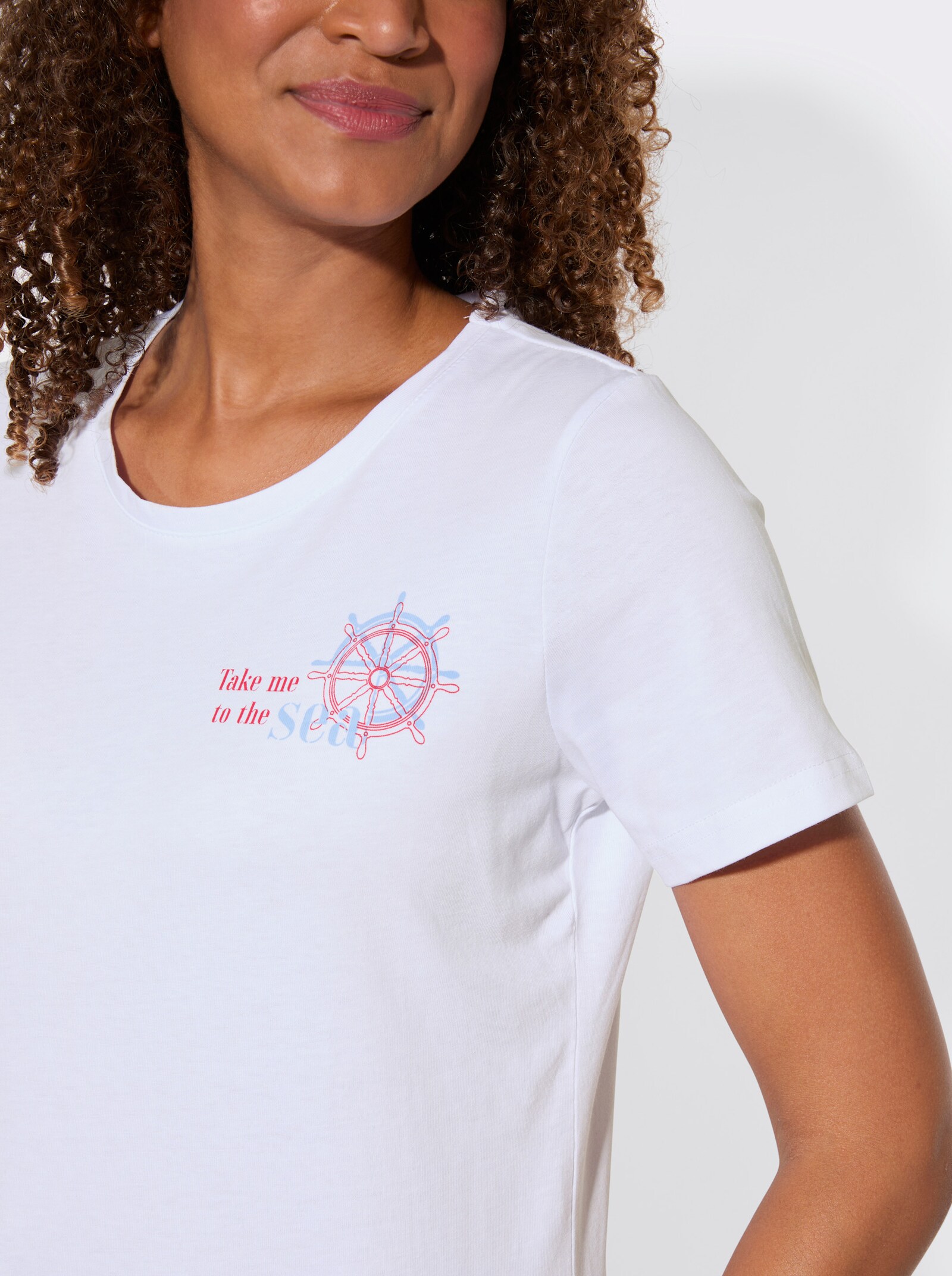 Shirt in Single-Jersey-Qualität - weiß
