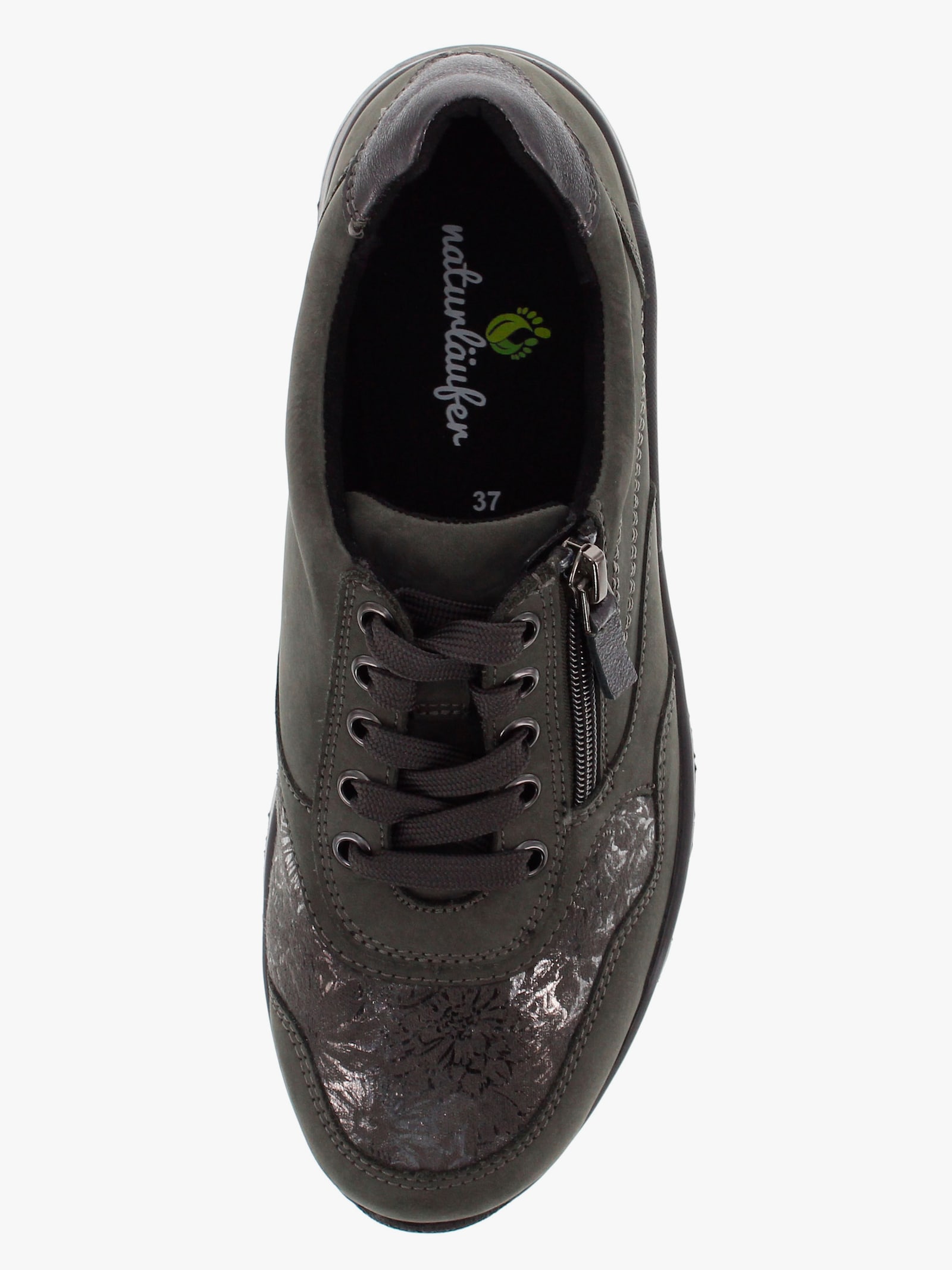 Naturläufer Sneaker mit Stretch-Einsatz, für kräftige Füße - grau