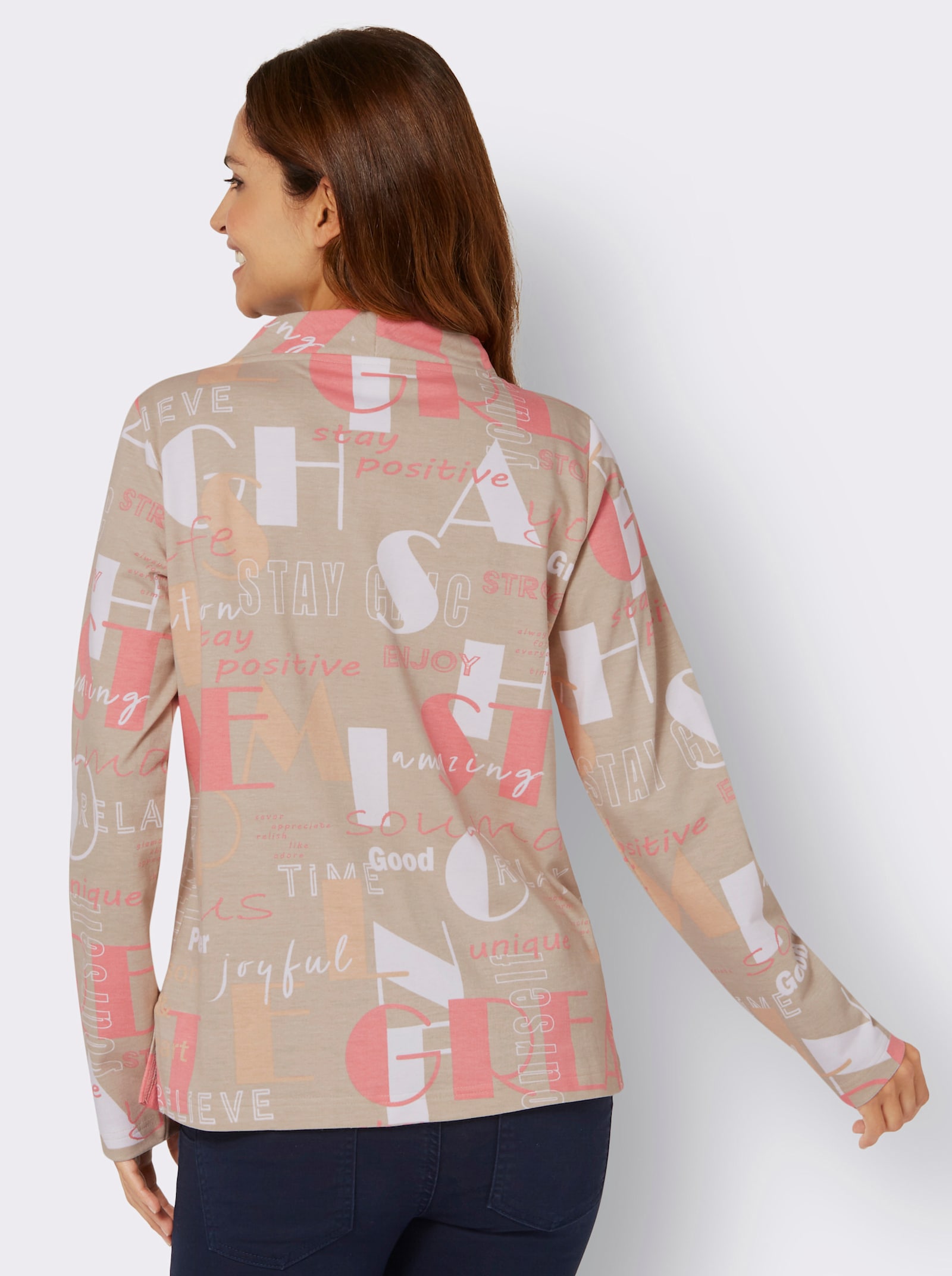 Sweatshirt mit Lettering-Print - flamingo-sand-bedruckt