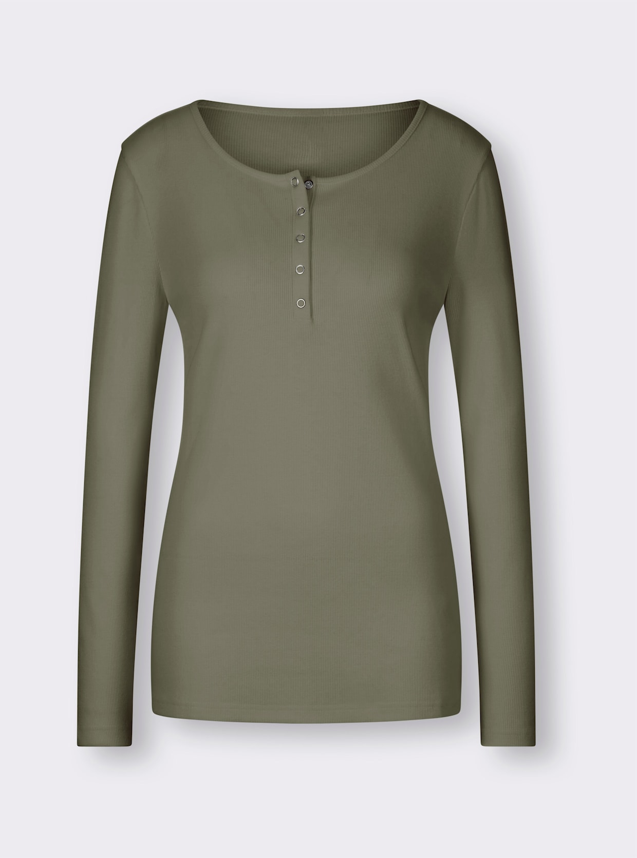 heine Shirt met lange mouwen - kaki