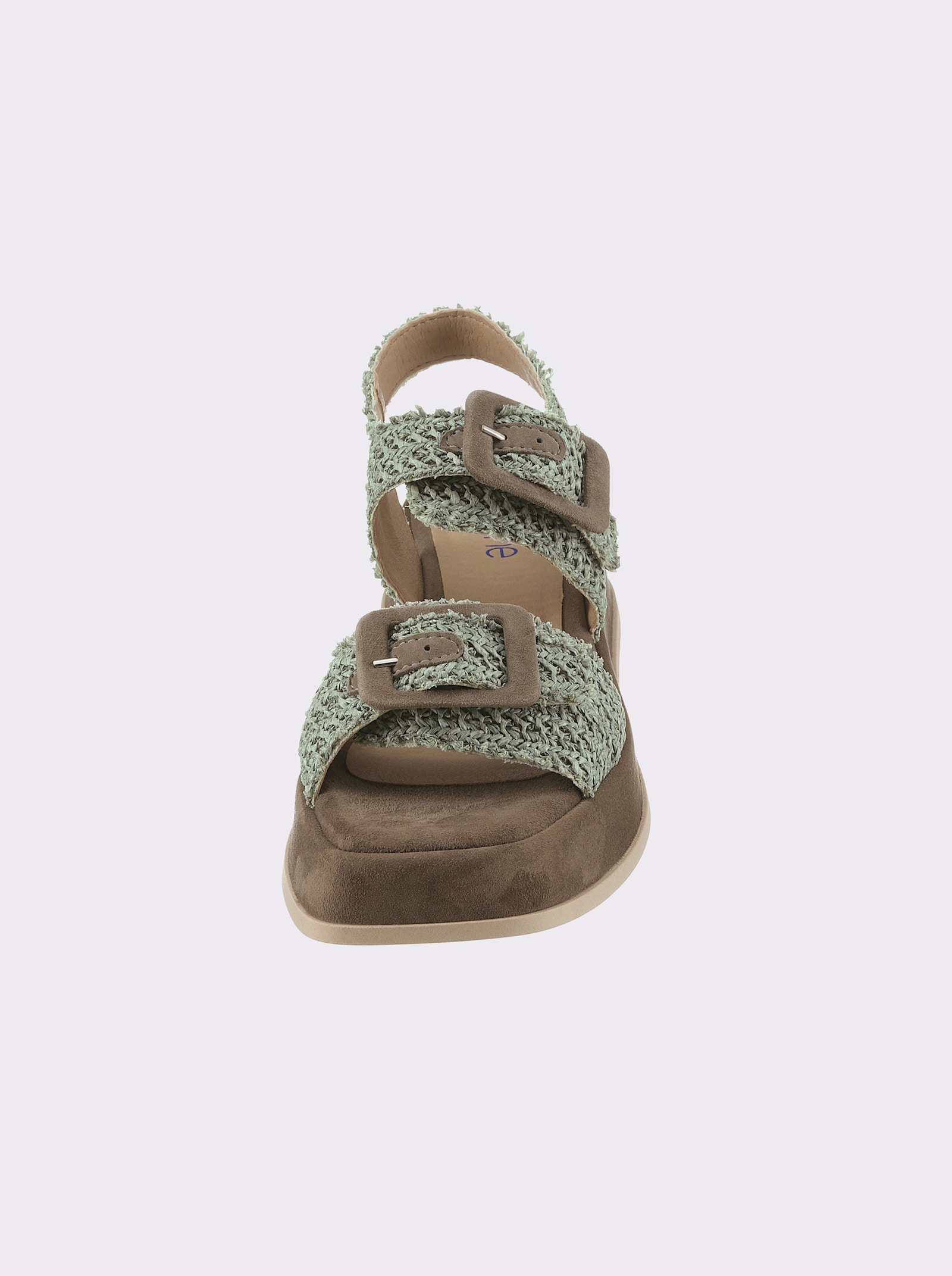 heine Sandalette mit Plateausohle - khaki-oliv