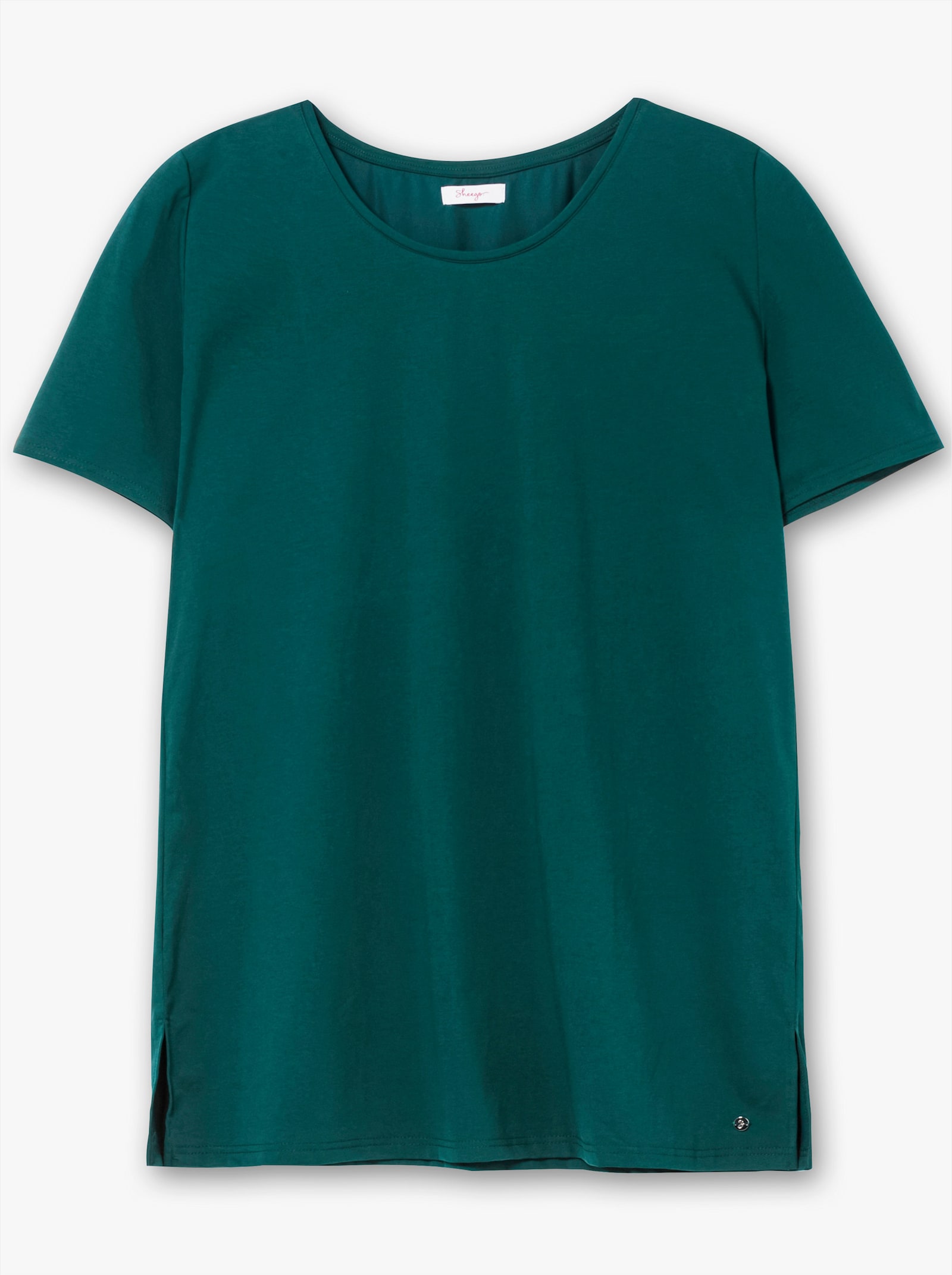 sheego Funktionsshirt in Longform - petrol