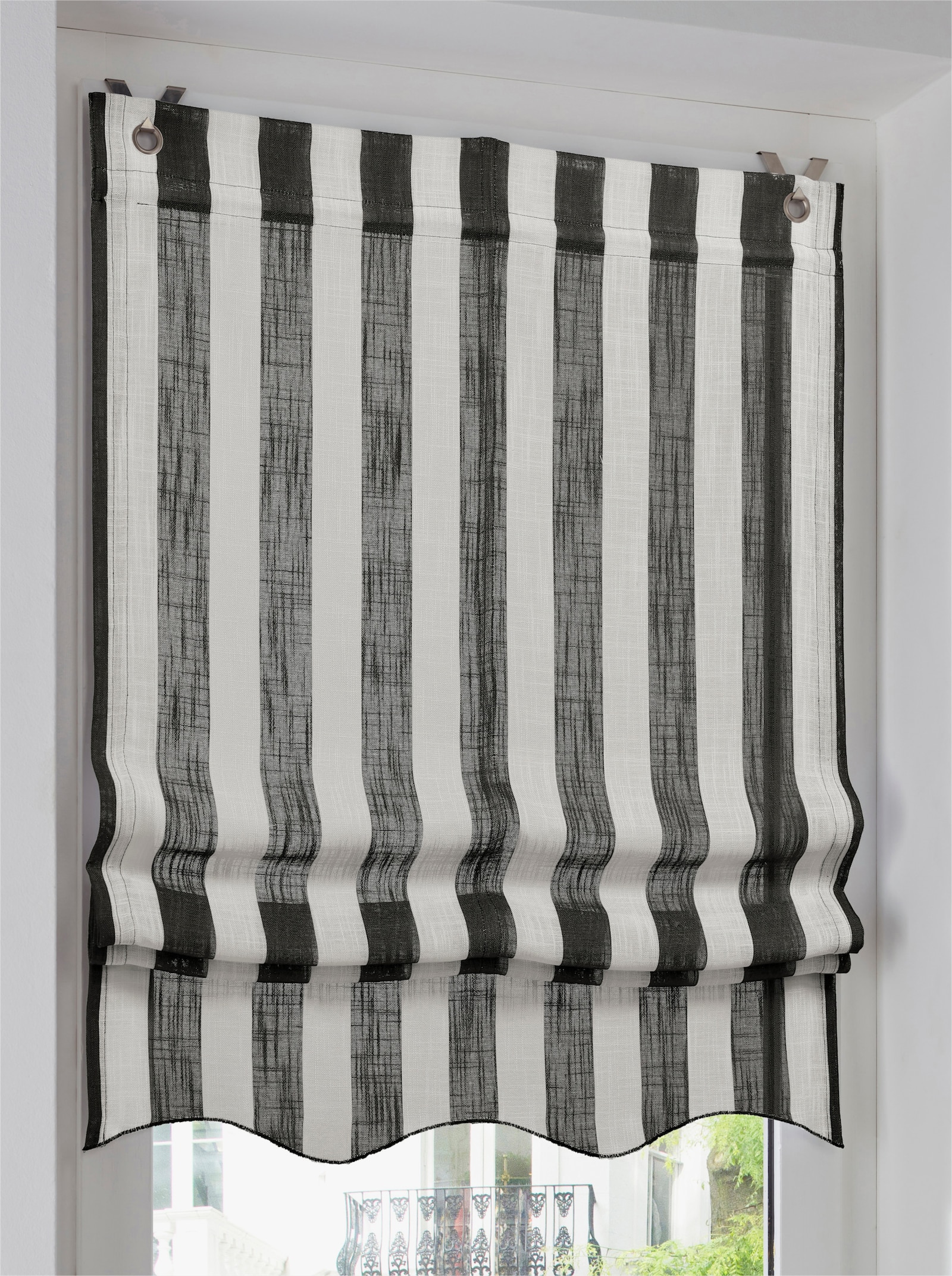 heine home Raffrollo - schwarz-weiß