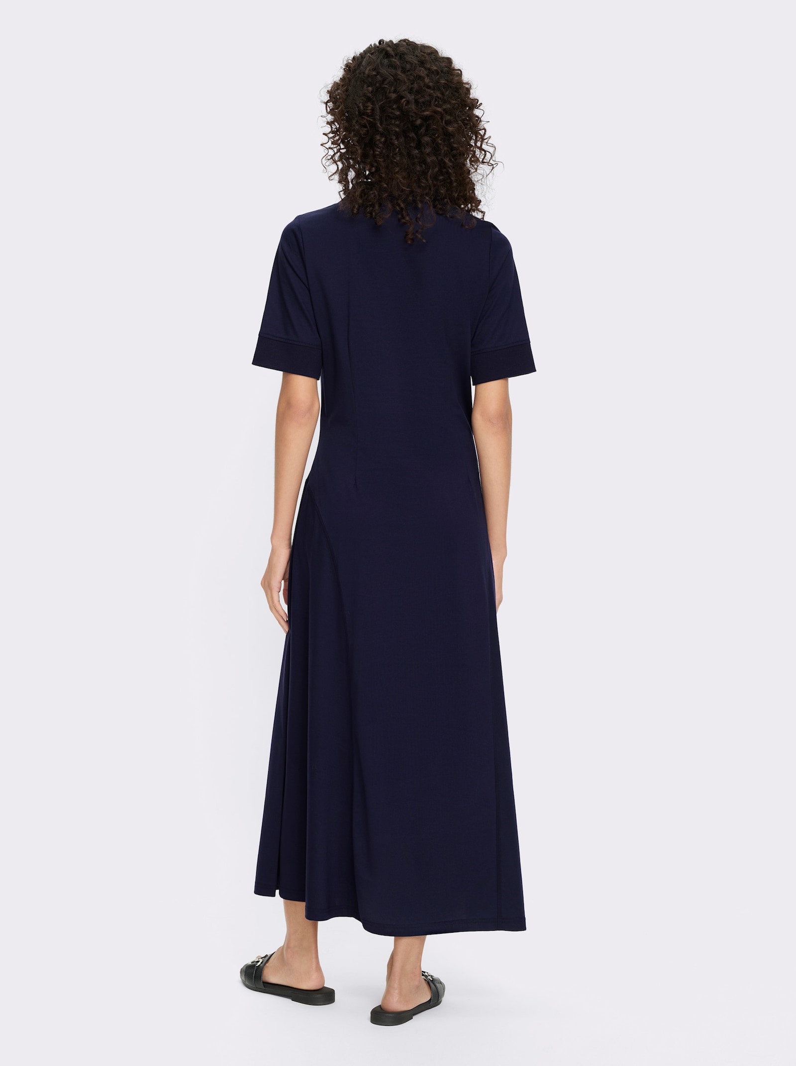 heine Polokleid mit Druckknöpfen - marine