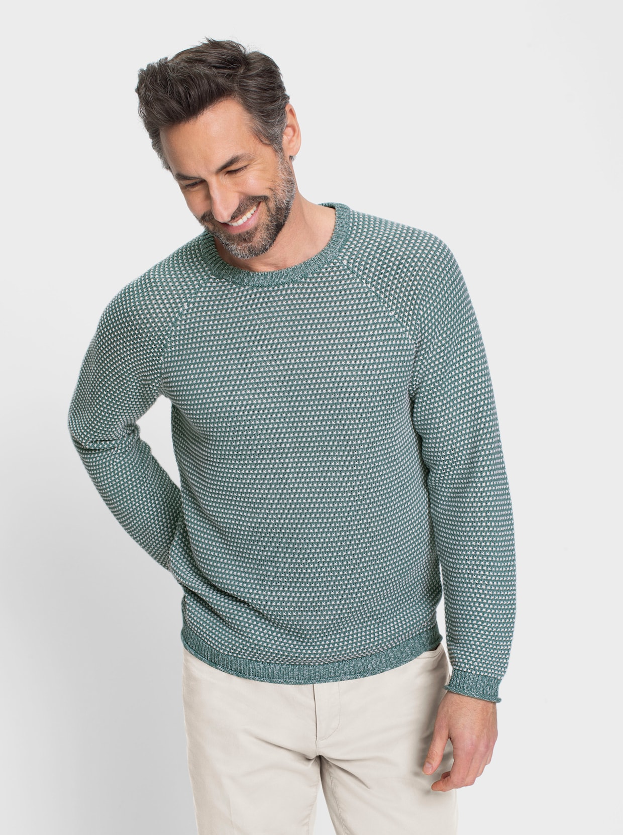 Marco Donati Pullover - jade-weiß