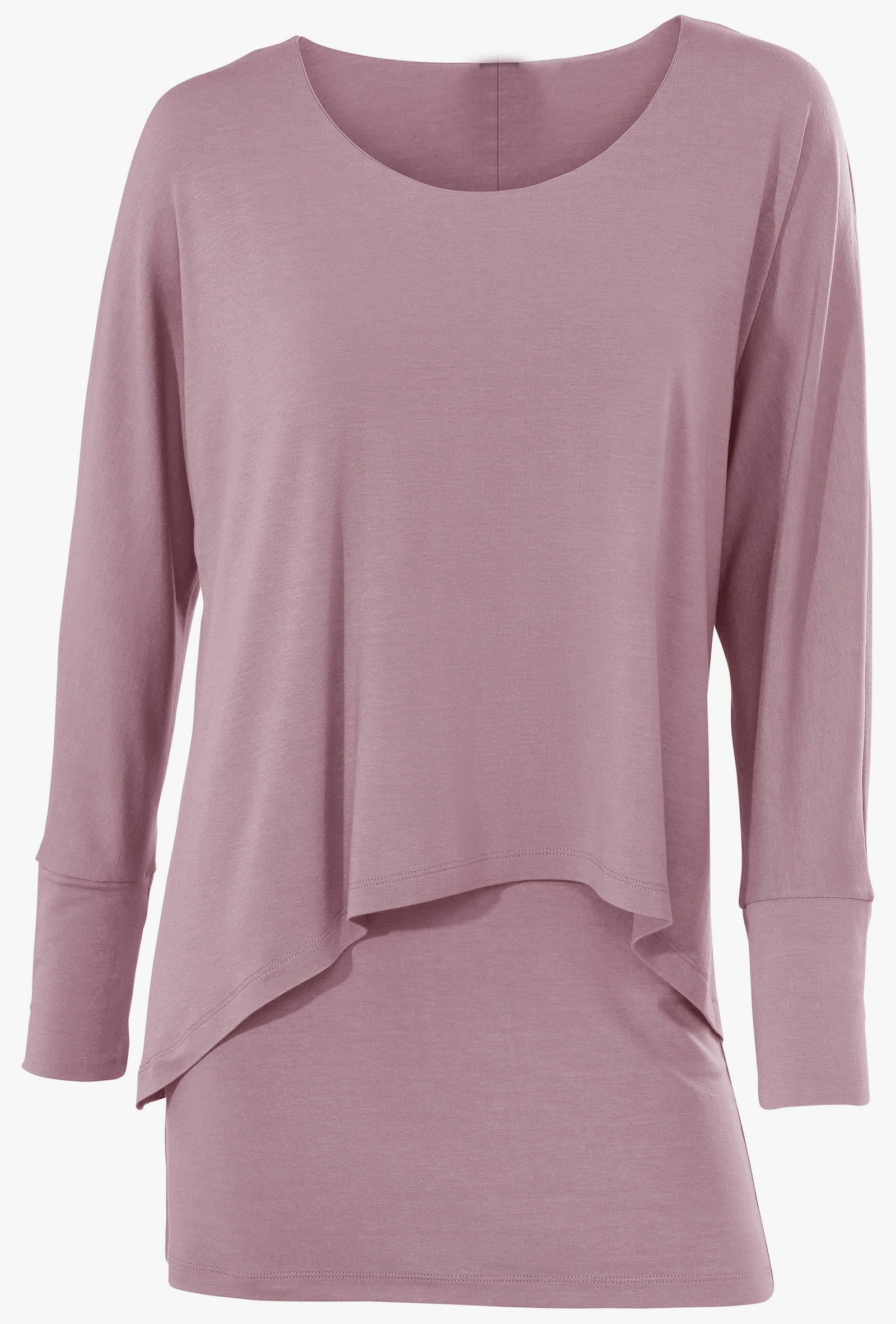 heine Shirt met ronde hals en vleermuismouwen - mauve